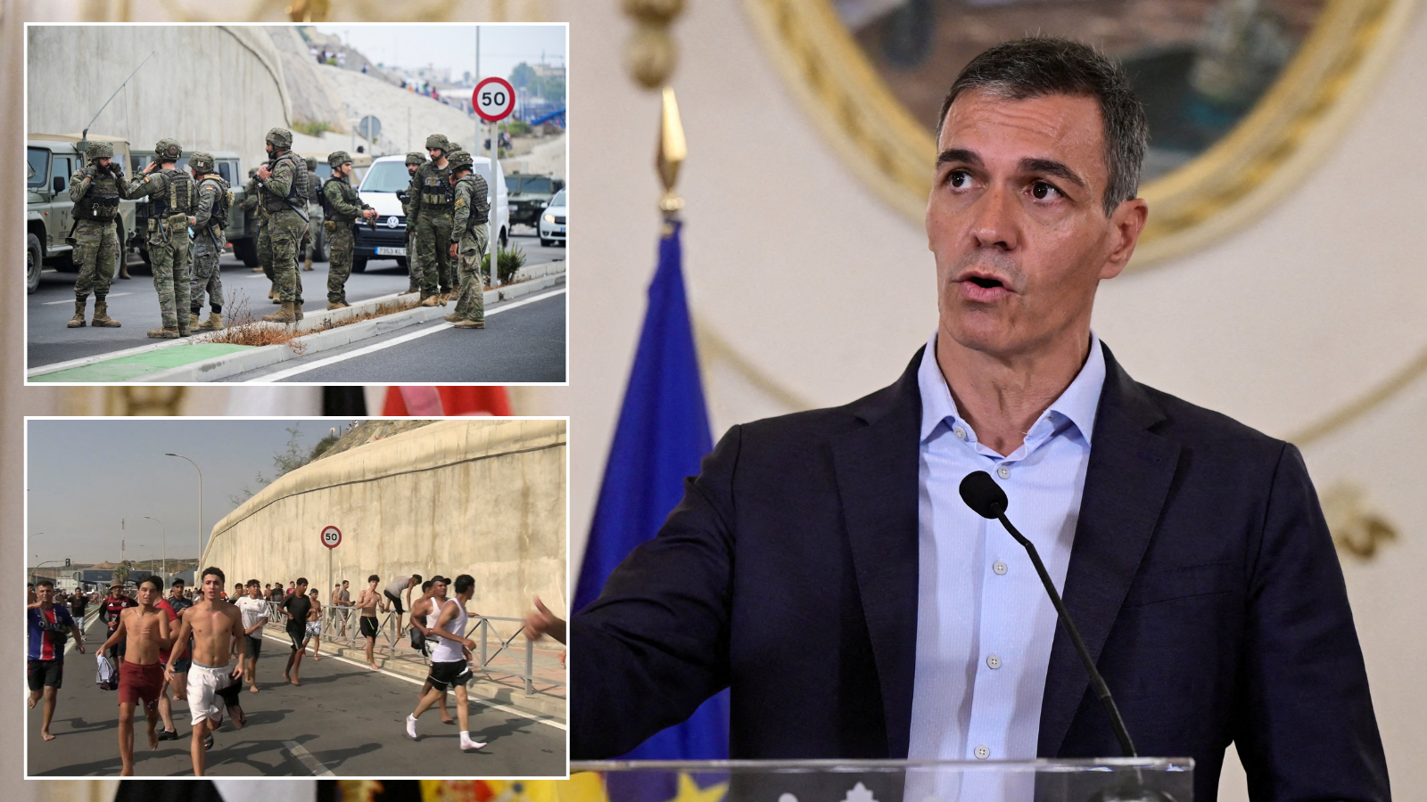 Spain's socialist leader refuses to take responsibility for African migrant 'invasion' of Ceuta