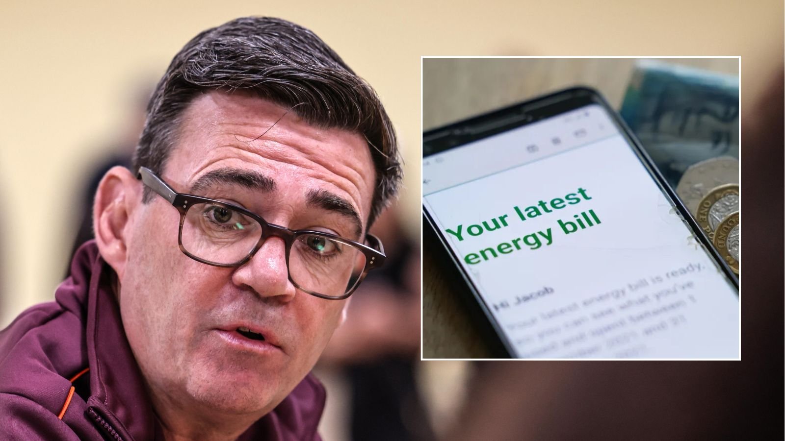 Andy Burnham hints at fresh energy bill support as price cap rises to three-year high