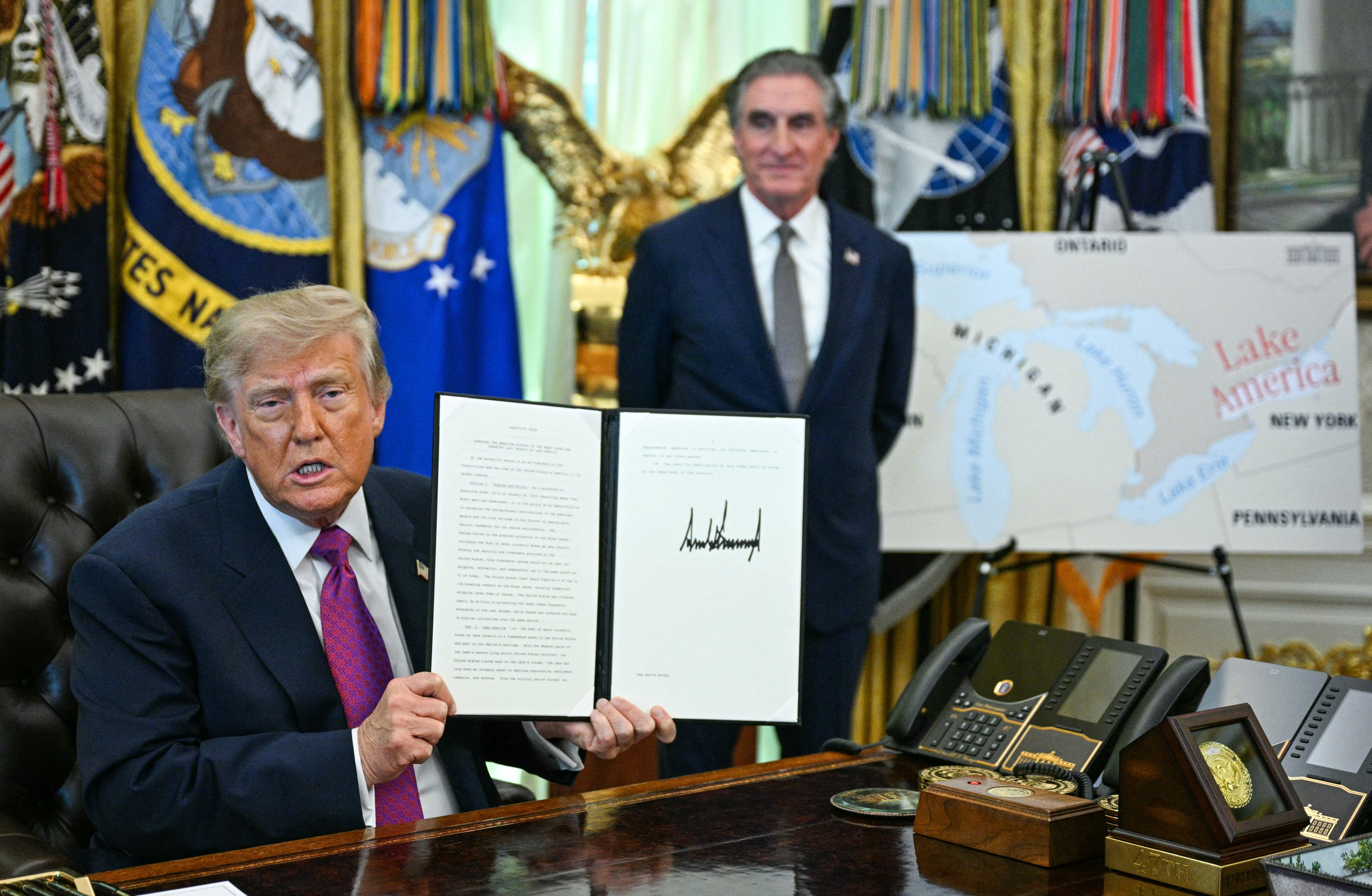 Donald Trump signs order to rename Lake Ontario as Lake America: ‘Effective immediately!’