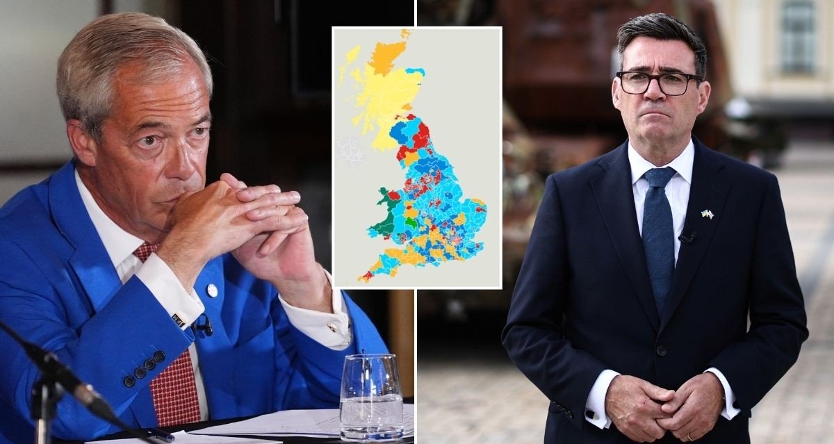 Nigel Farage’s Reform storms ahead in mega poll as Labour falls to second in blow to Burnham bounce