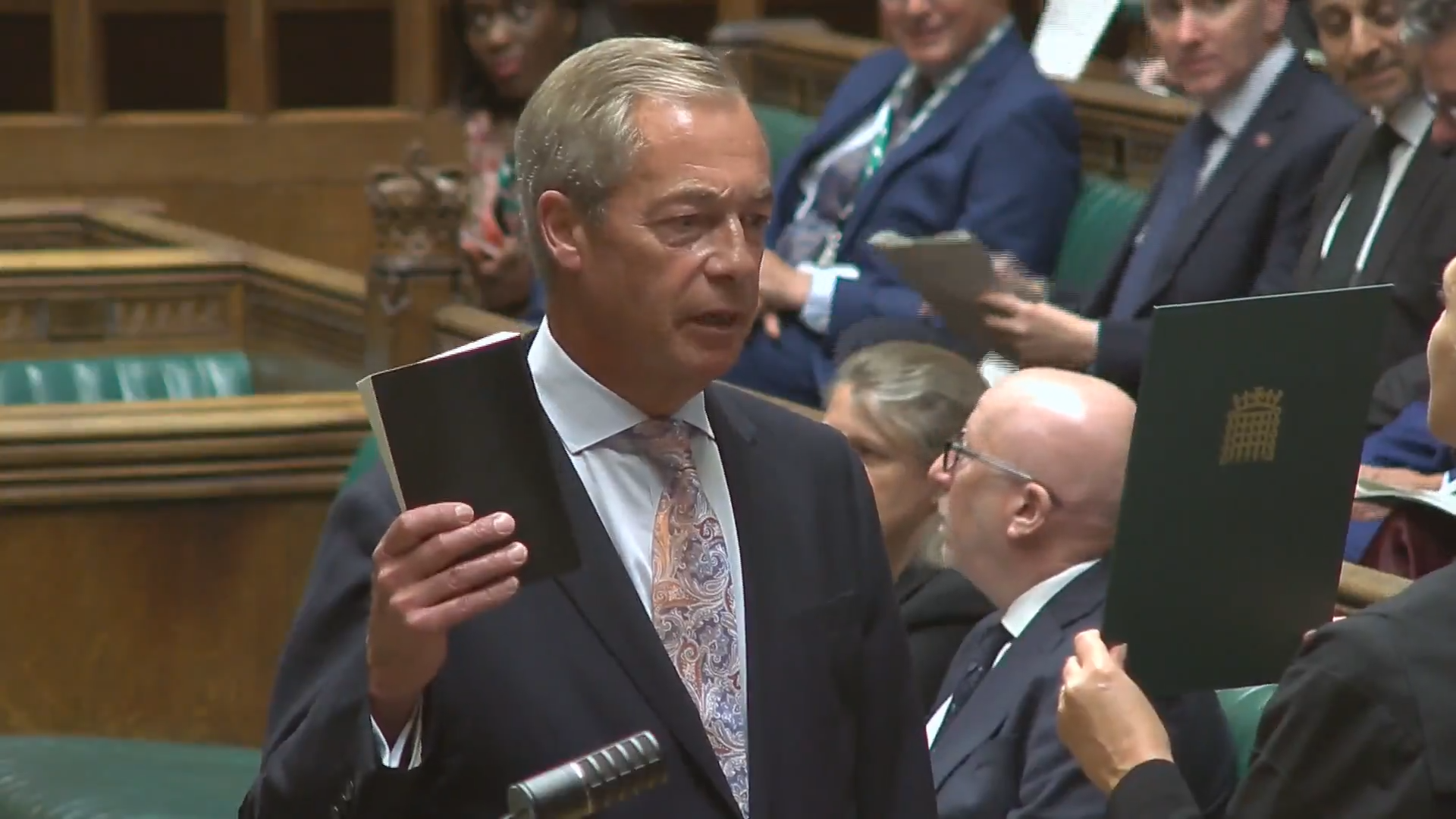 WATCH: Nigel Farage sworn in as MP with Reform UK leader returning to Parliament after Clacton by-election victory