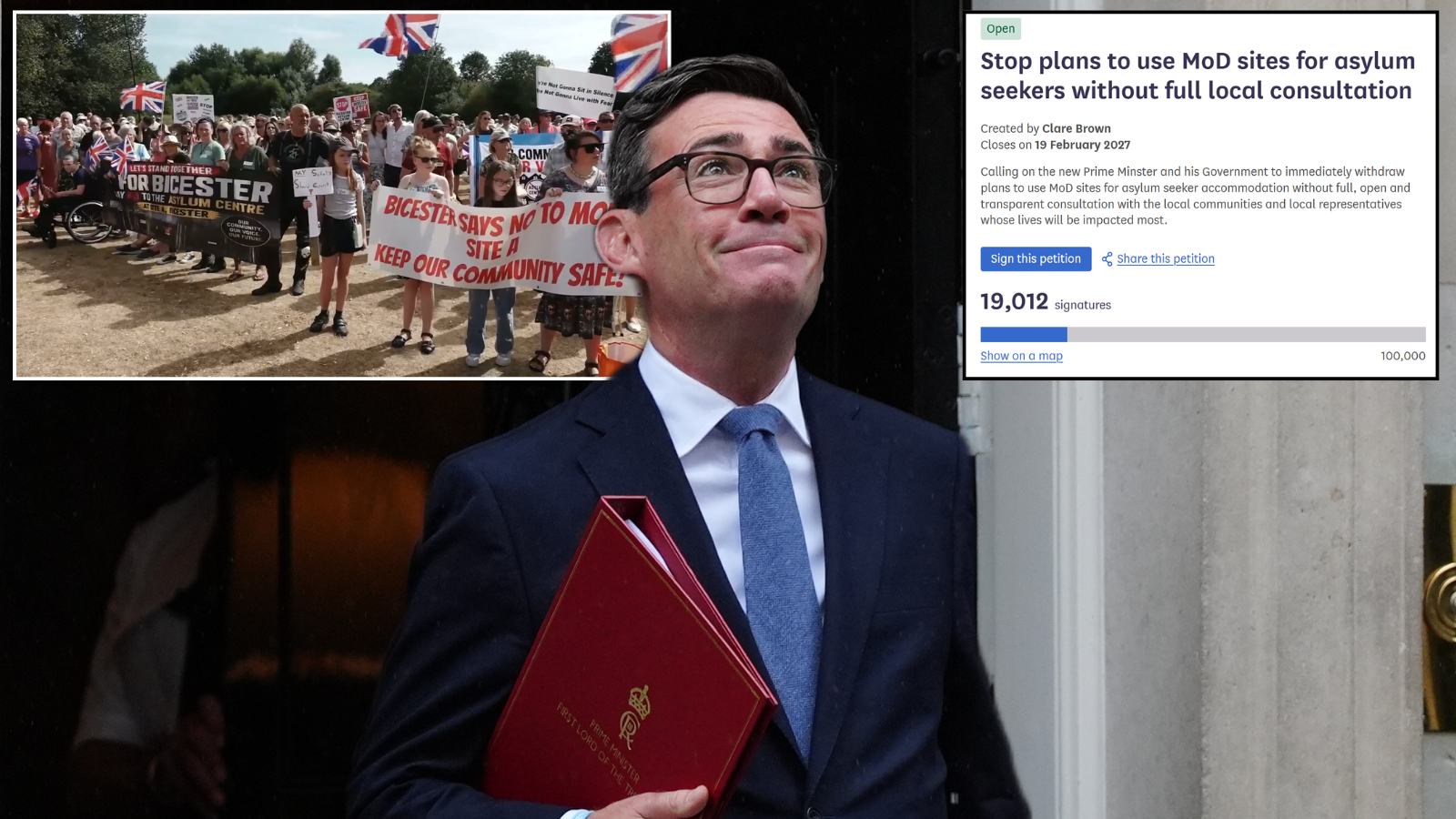 Andy Burnham finally set to address Piddington fury after thousands sign petition against housing asylum seekers in barracks