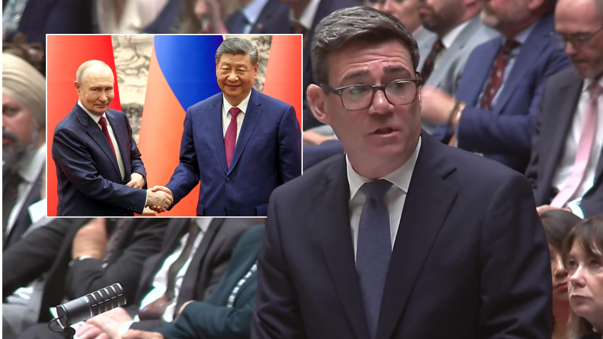 Russia, China and Iran realise Andy Burnham is ‘flawed and weak’ on defence after first PMQs, says Mark Francois