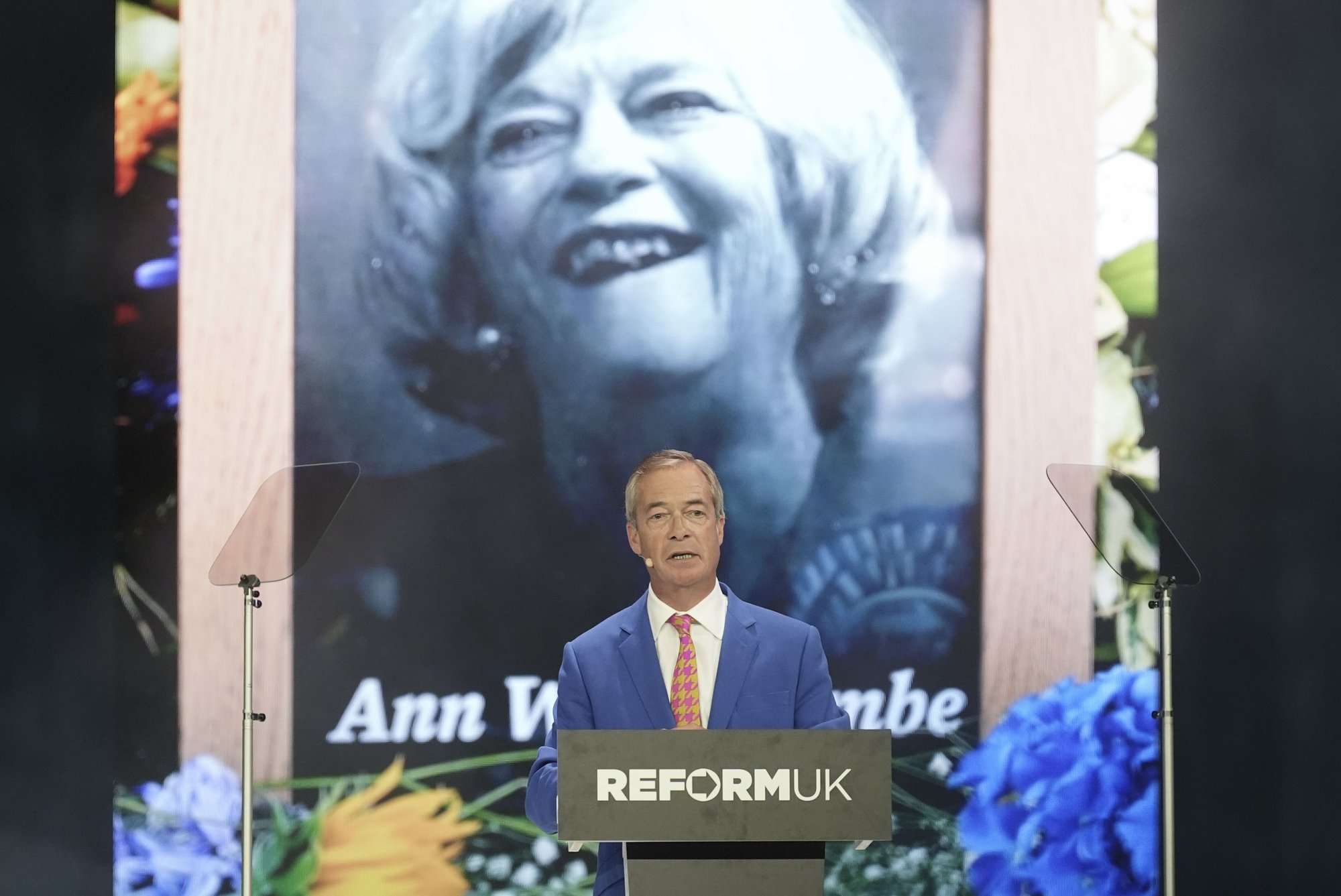 Nigel Farage leads tributes to Ann Widdecombe at Reform party conference: ‘Someone is missing’