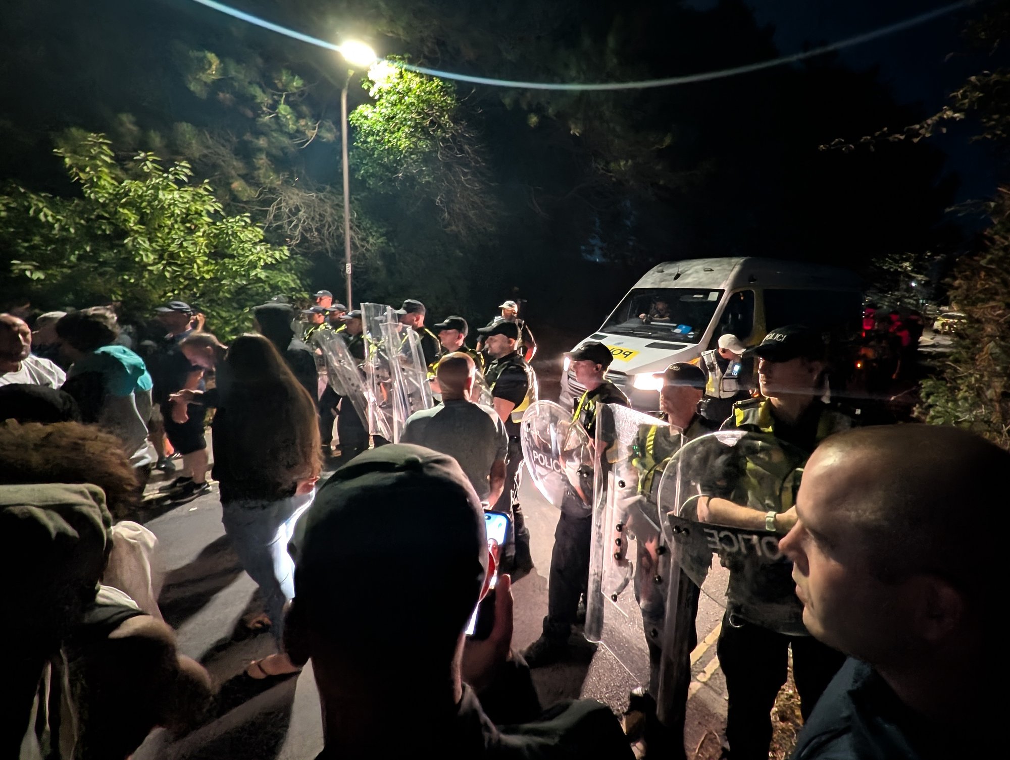 Man jailed for two years after throwing bottle and swearing at police during anti-migrant Portsmouth protest