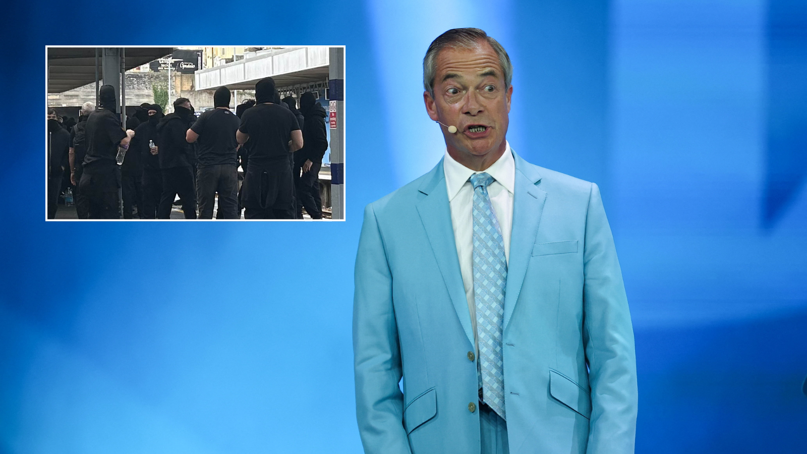 Nigel Farage calls for urgent ban on balaclavas after Dover and Portsmouth anti-migration rallies