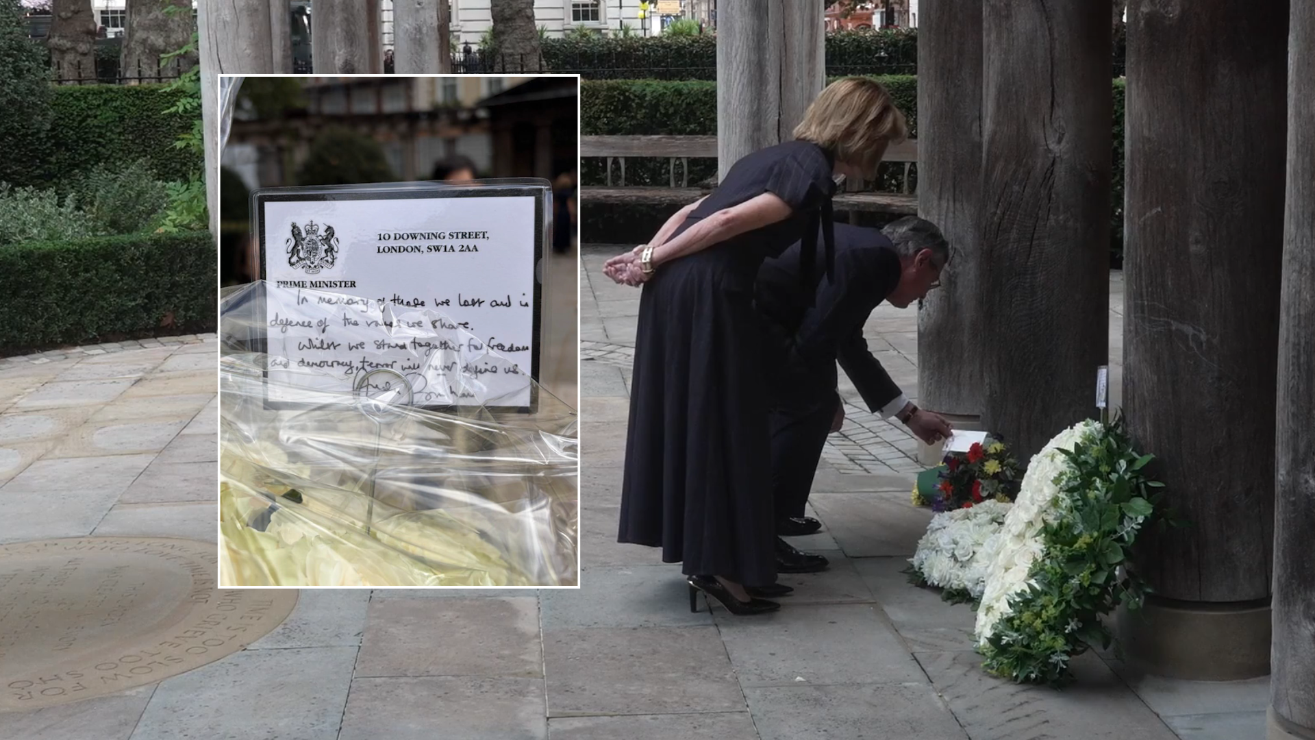 Andy Burnham leaves personal message at London 9/11 memorial as US Ambassador leads tributes on attack anniversary