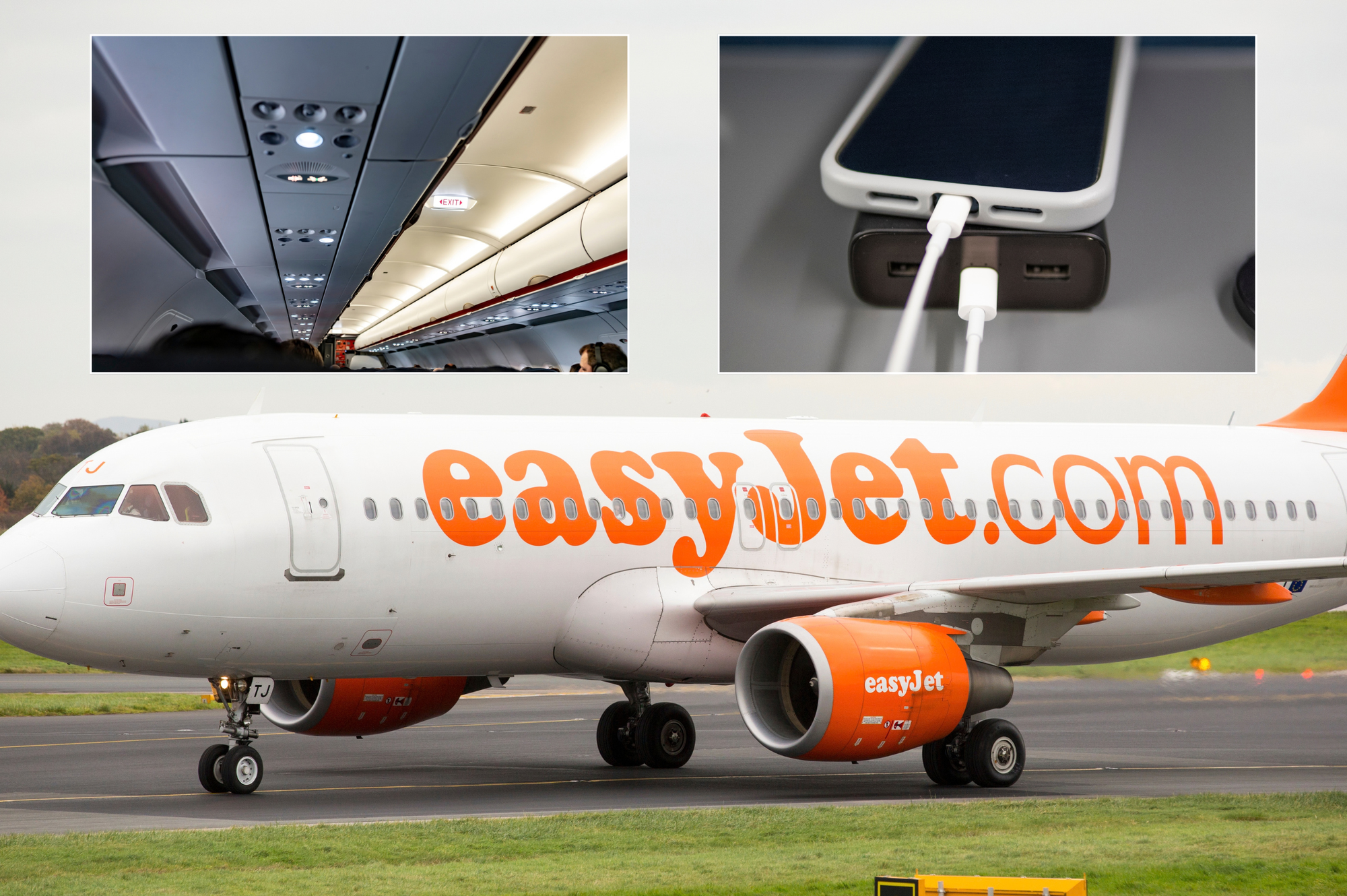EasyJet passengers flee commercial flight after power bank bursts into flames