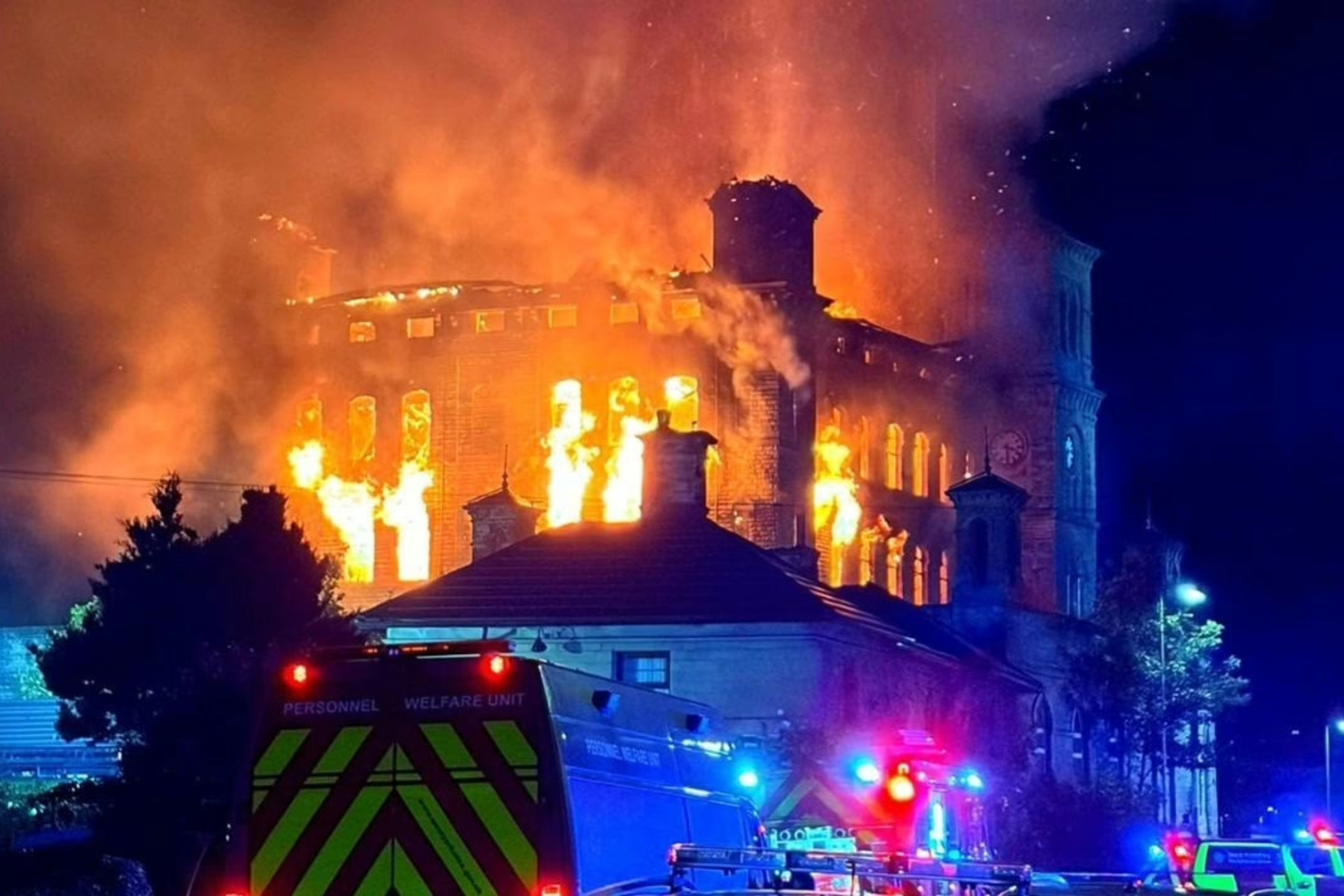 Huge fire tears through historic mill featured in Downton Abbey and Peaky Blinders