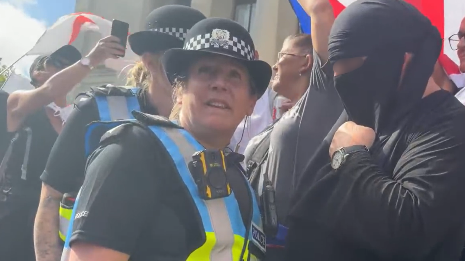 Man, 76, charged for wearing burka at Portsmouth anti-migrant demonstration