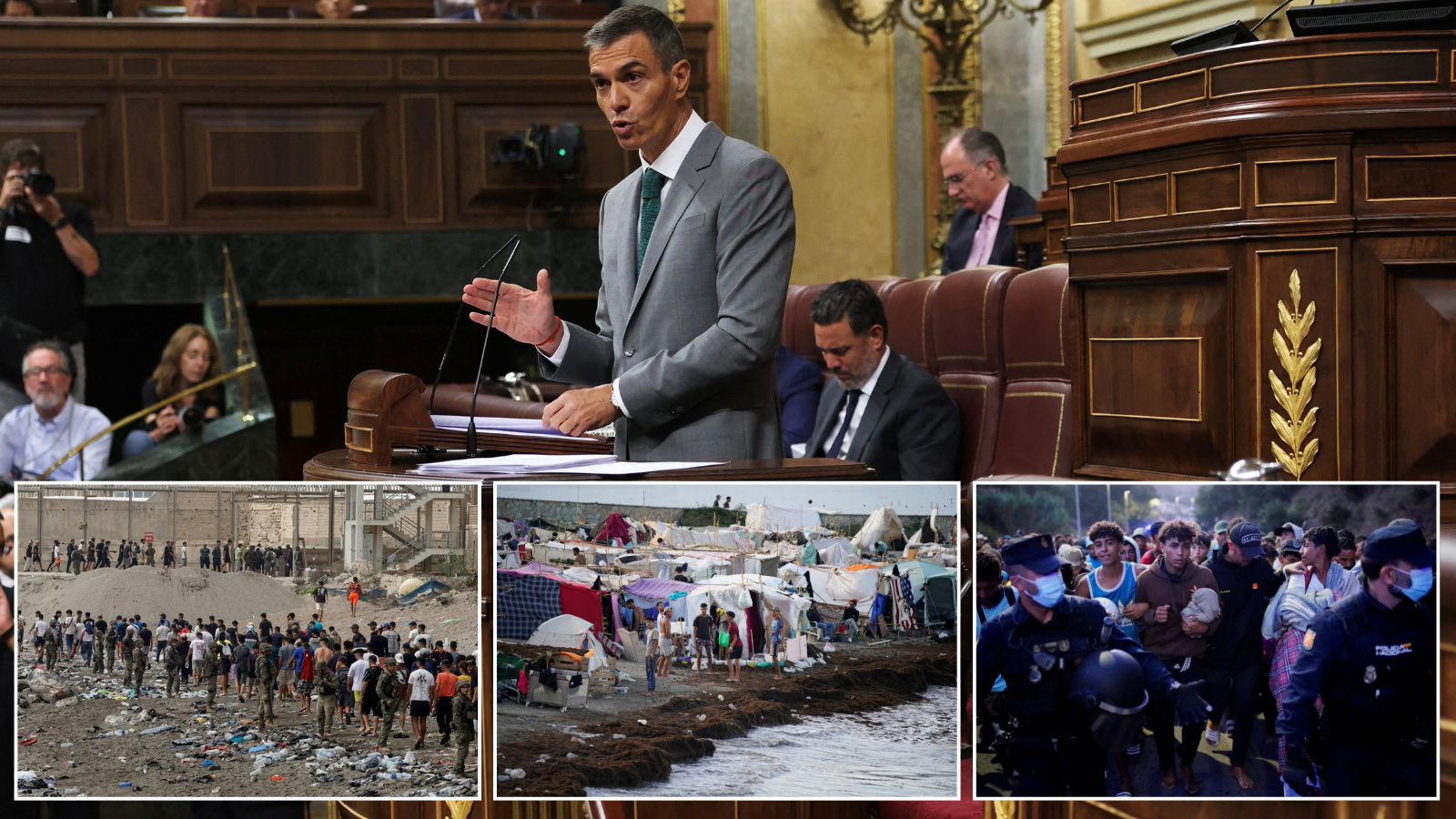 Spain preparing to house up to 10,000 migrants in Ceuta after admitting crisis may last for MONTHS