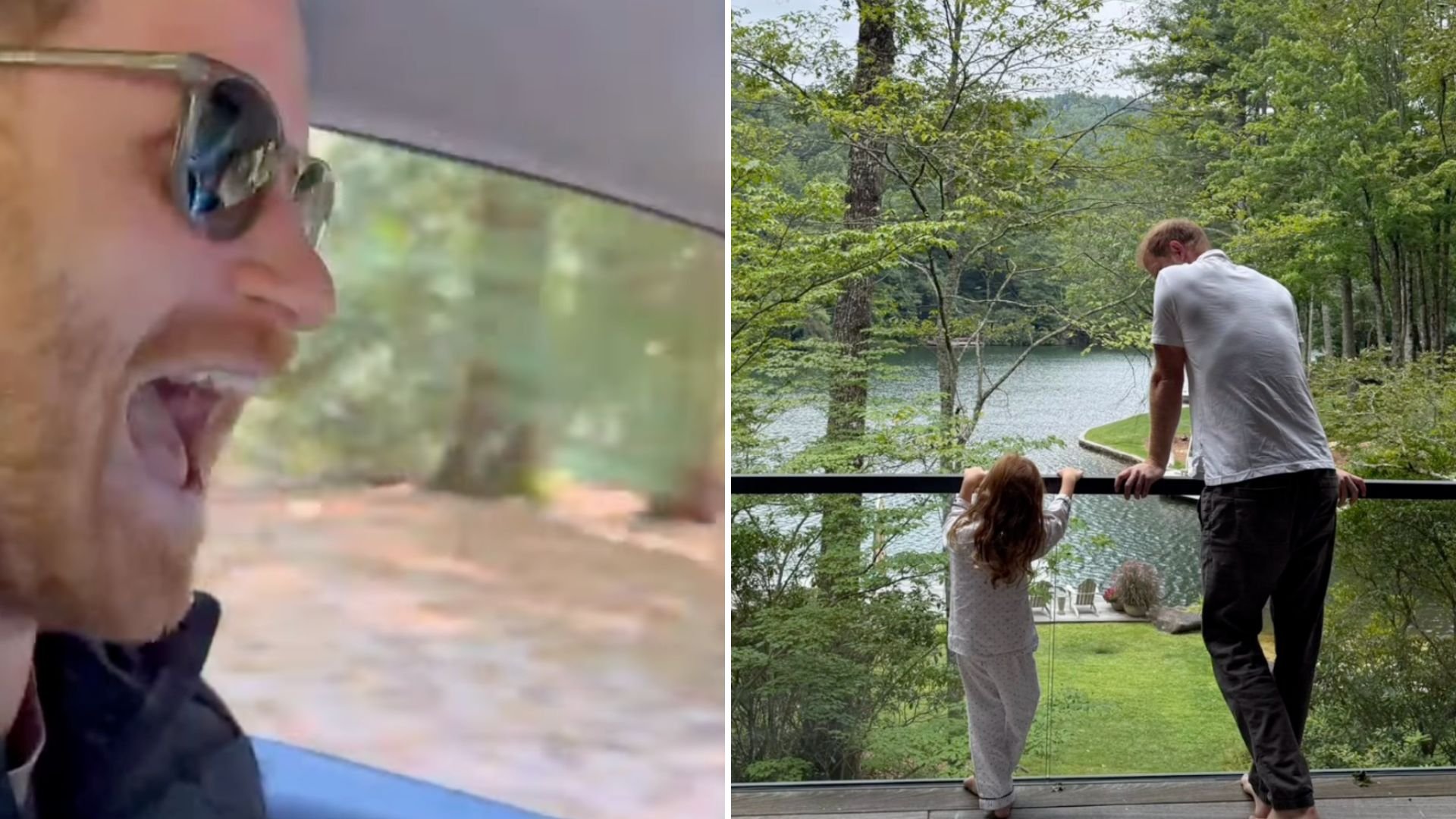 Harry captured behind the wheel and as 'full-time dad' as Meghan celebrates prince's 42nd birthday