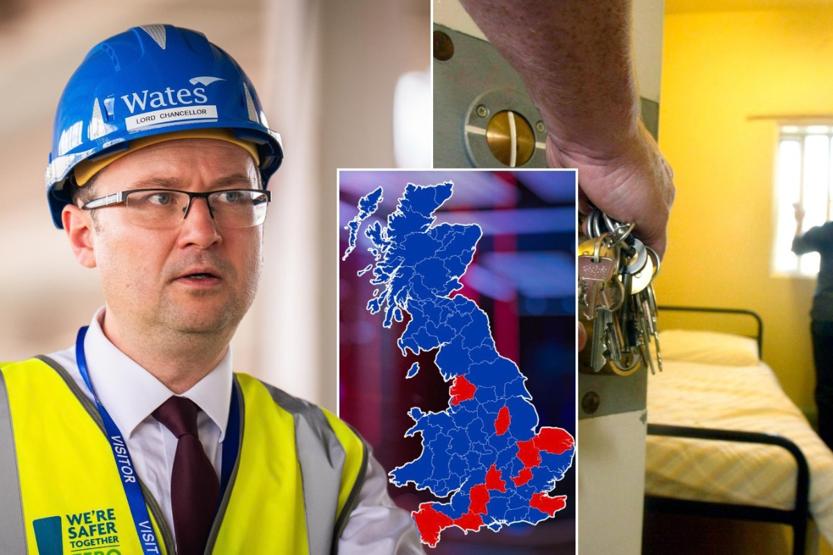 MAPPED: Ten jails where prison overcrowding crisis could force inmates to 'double up' in cells