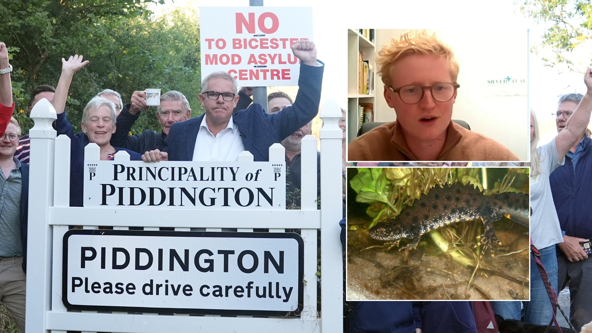 Piddington parish councillor pledges to ‘stand up for newts’ as it emerged migrant camp plans could be scrapped over protected species