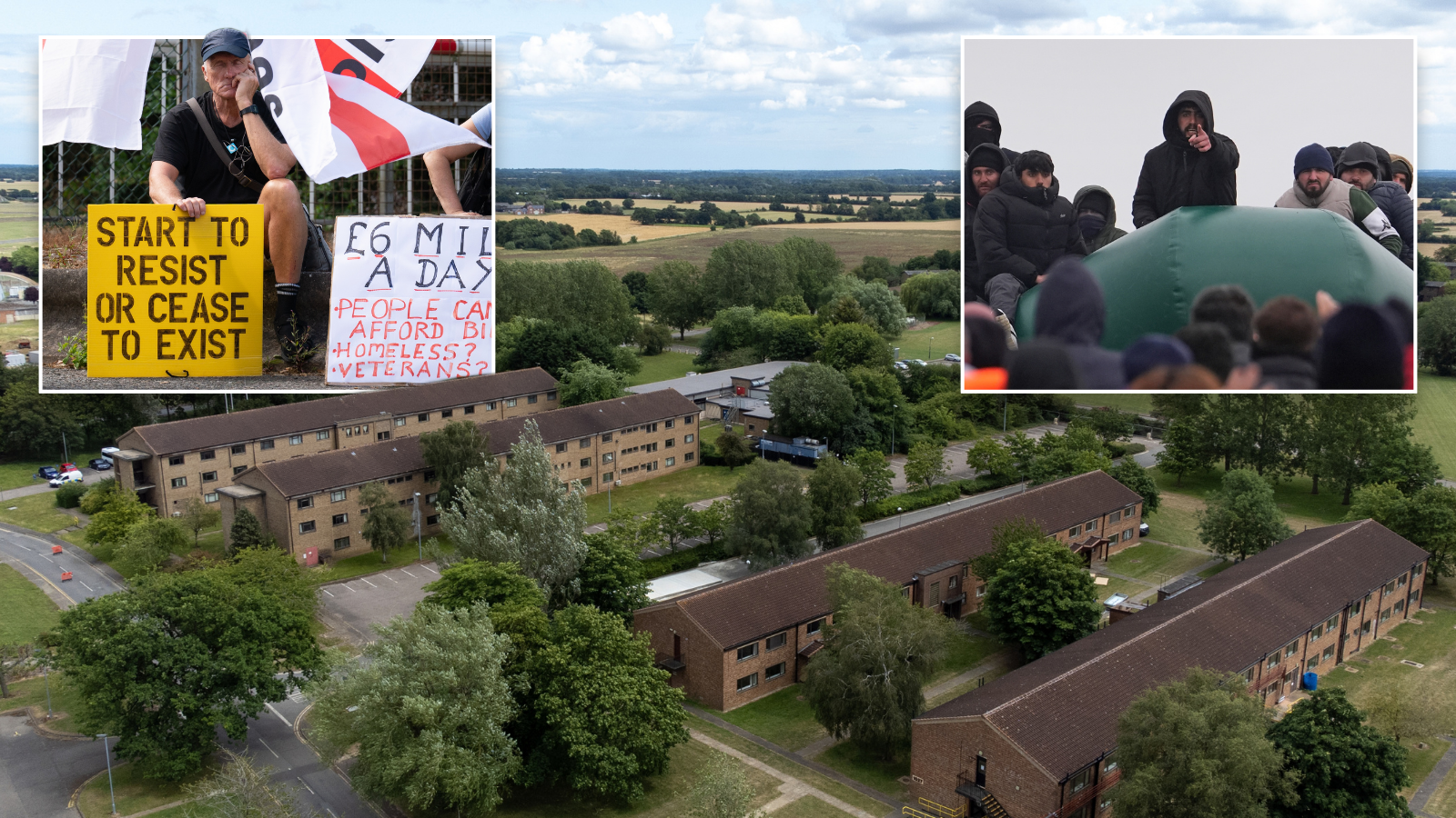 Migrant camps 'turn British towns into no-go zones for women' as fears rise for future of Piddington