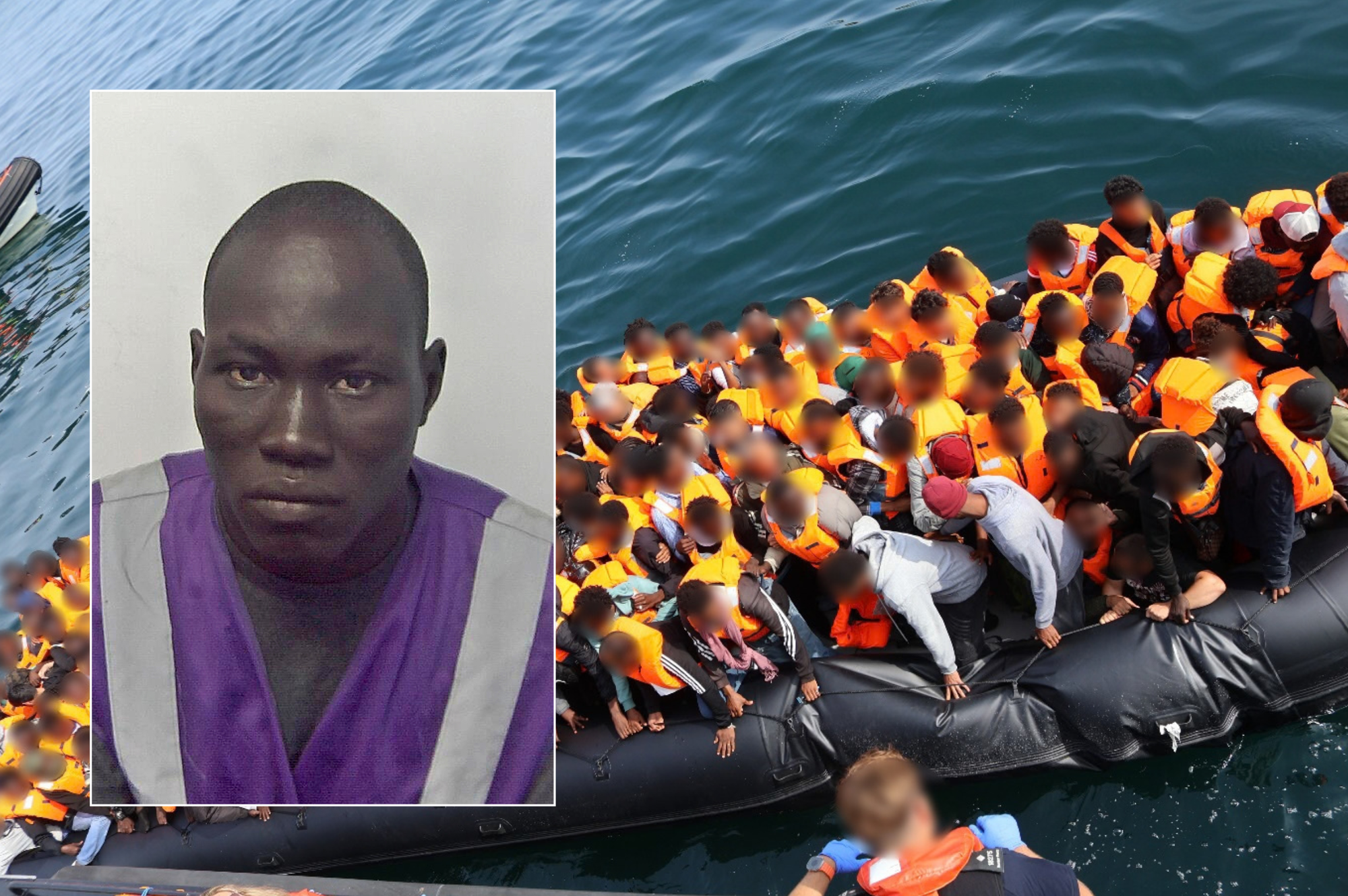 South Sudanese national jailed for piloting 'mega dinghy' carrying HUNDREDS of illegal migrants across Channel
