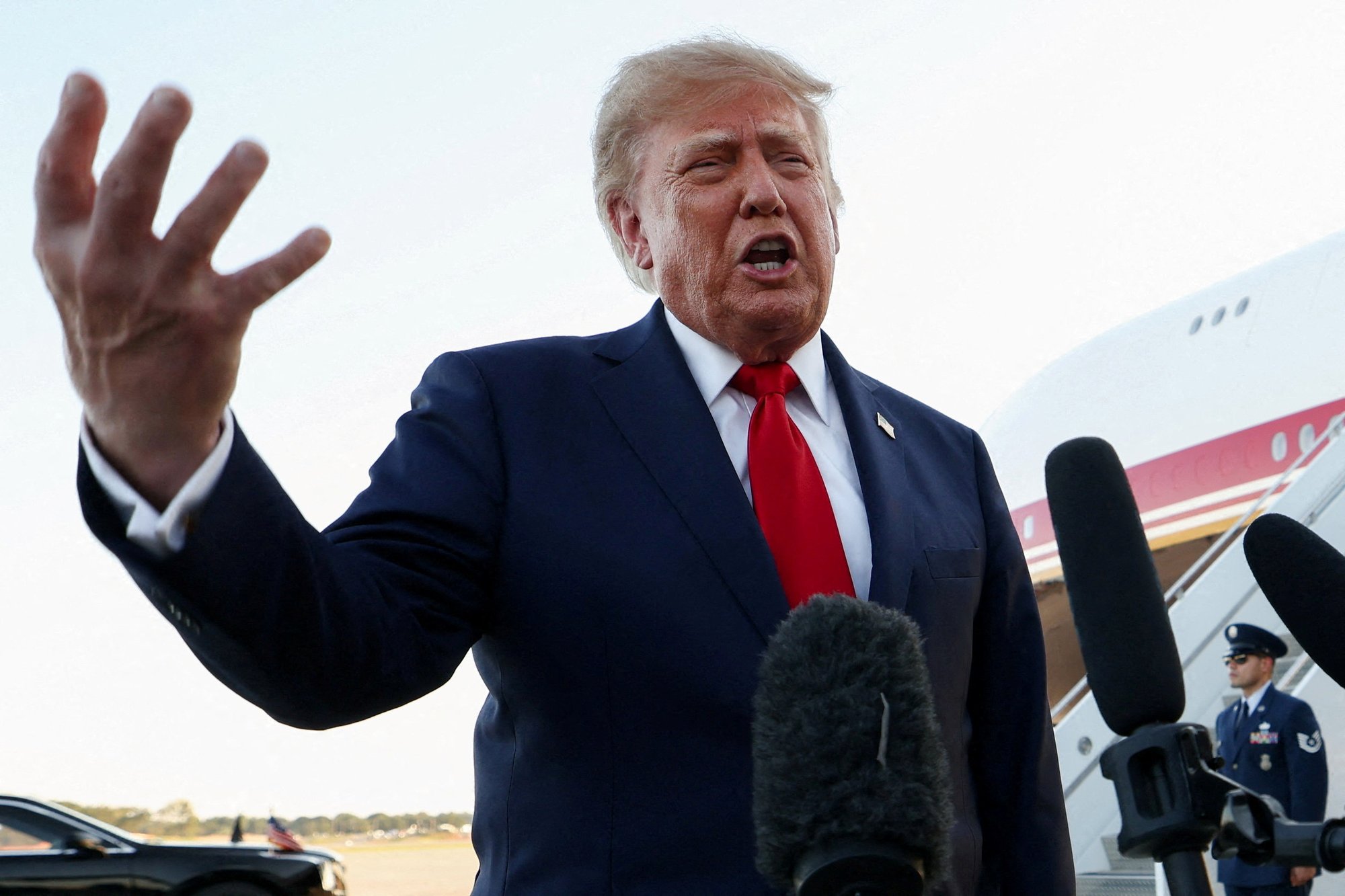 Donald Trump faces 'fake news' lawsuit after banning three broadcasters from White House