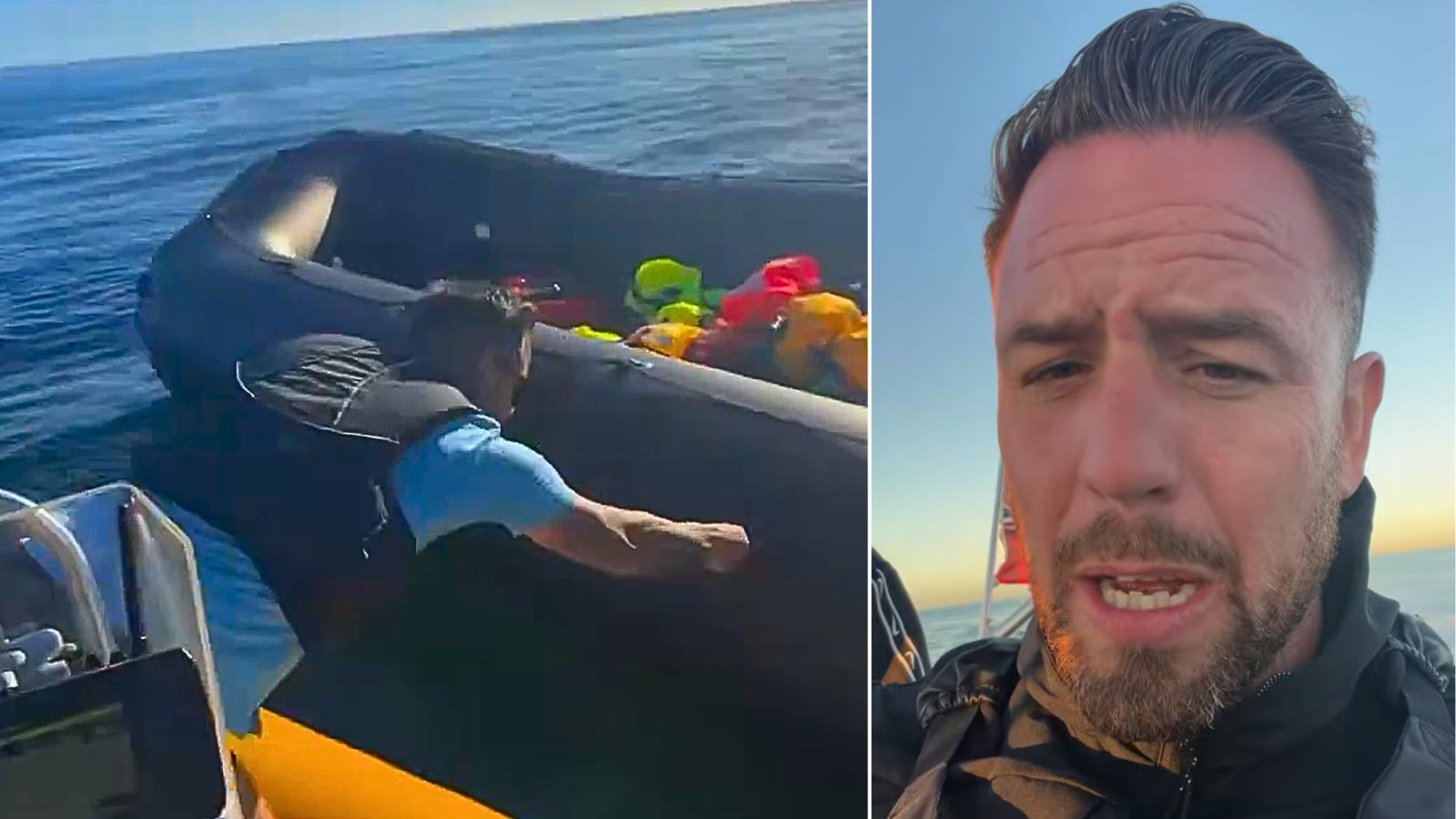 Police launch probe into Danny Tommo after activist seen slashing dinghy in English Channel