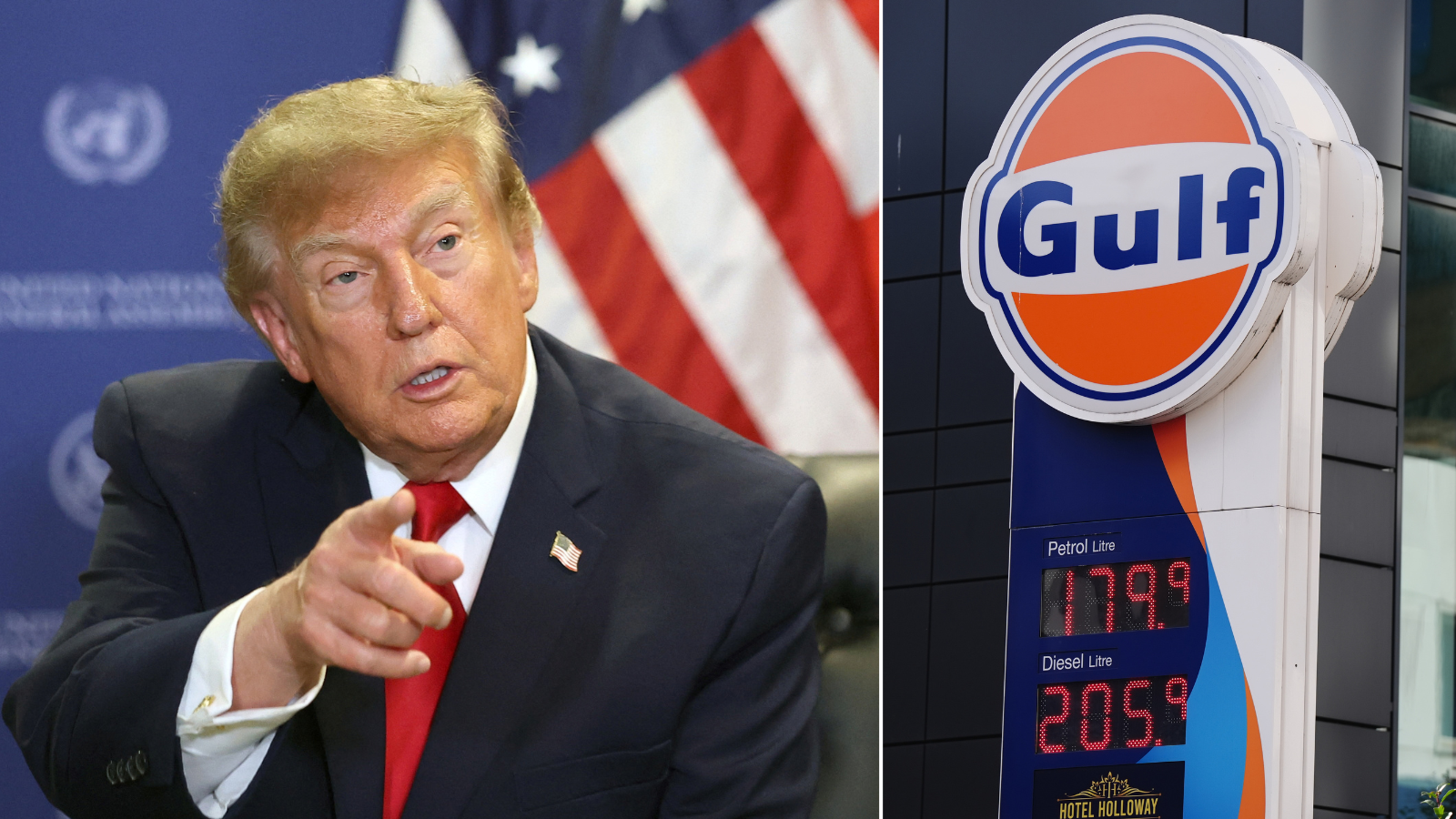 Britain on notice for fuel 'disaster' after Donald Trump threatens diesel export ban at UN