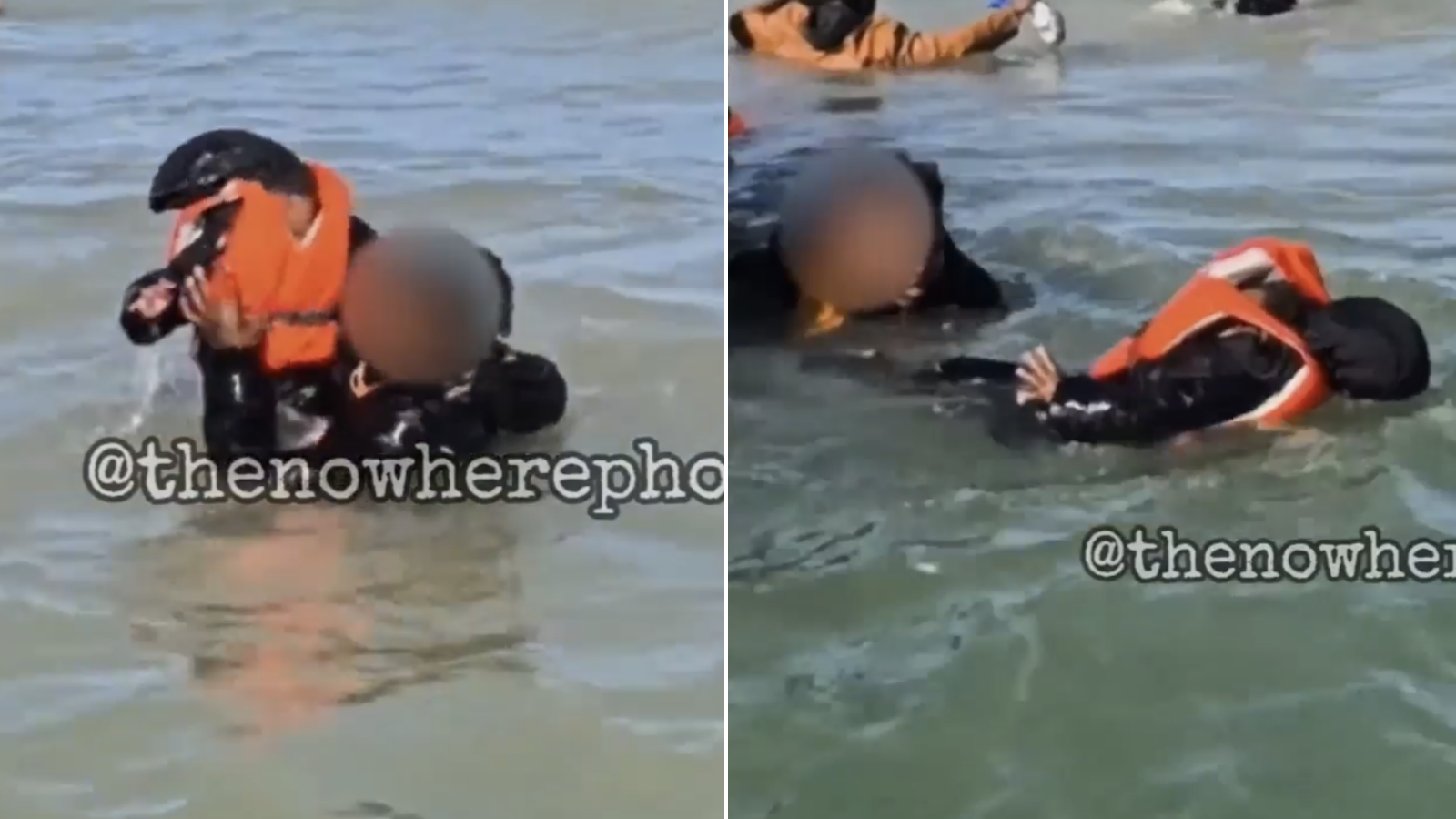 Migrant abandons toddler in water as he scrambles to climb onto overcrowded dinghy bound for Britain