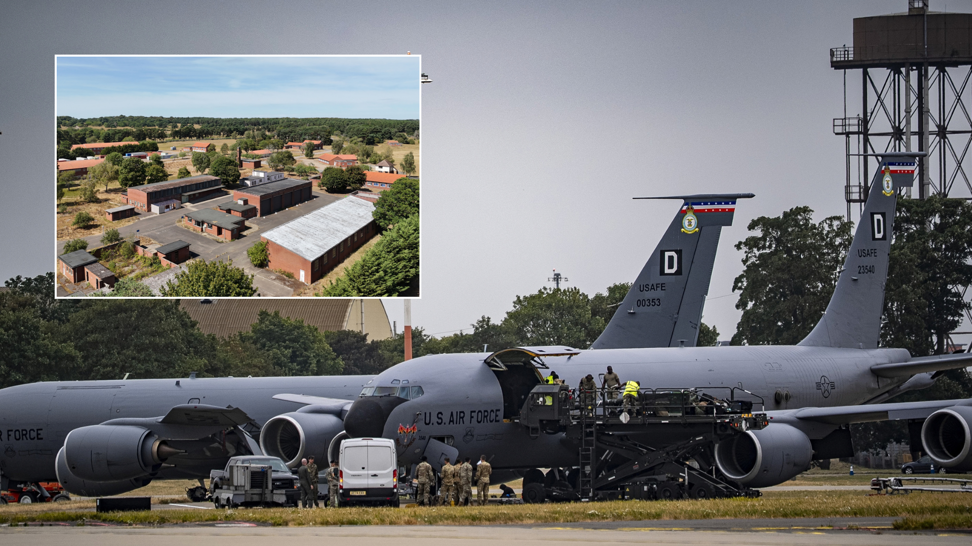 US Air Force officers 'blindsided by plans to house migrants near British bases' critical in war with Iran