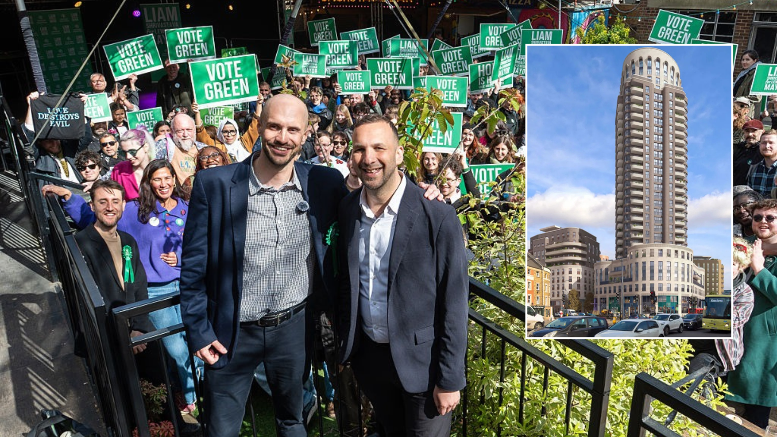 Green council blocks 800 new homes because tower block might cast shadow over moveable houseboats