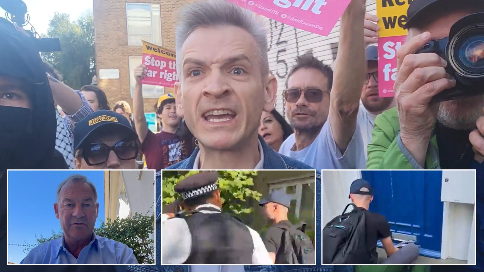 Police accused of 'standing by' as Restore campaigners shouted down by 'feral' lefty protesters