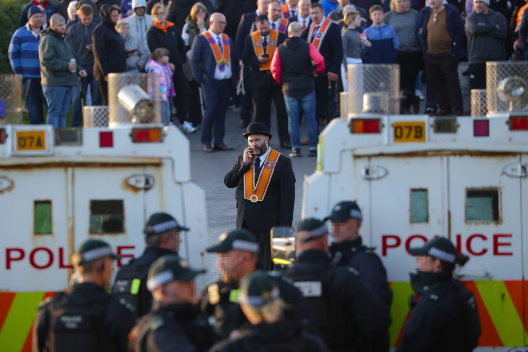 Sinn Fein declares victory as nationalist protesters manage to stop historic Orange Order parade going ahead