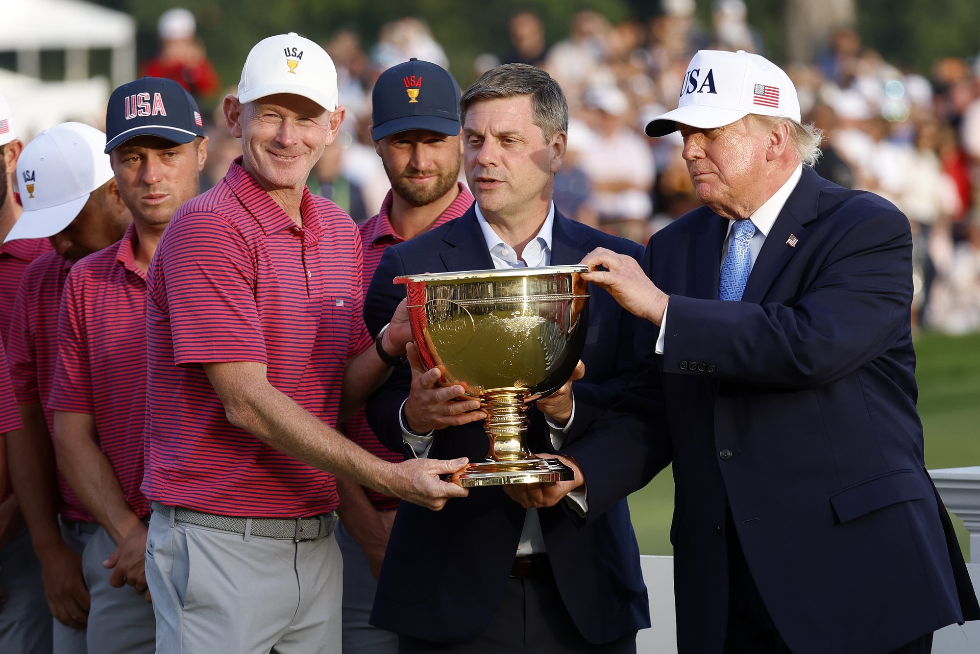 Team USA captain says Donald Trump 'gets all the credit' after Presidents Cup comeback victory
