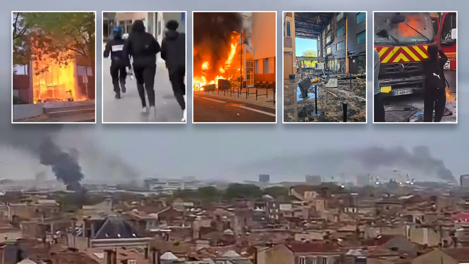 France burns as youth mobs 'lynch' police, destroy schools and torch fire engines - with mass migration blamed