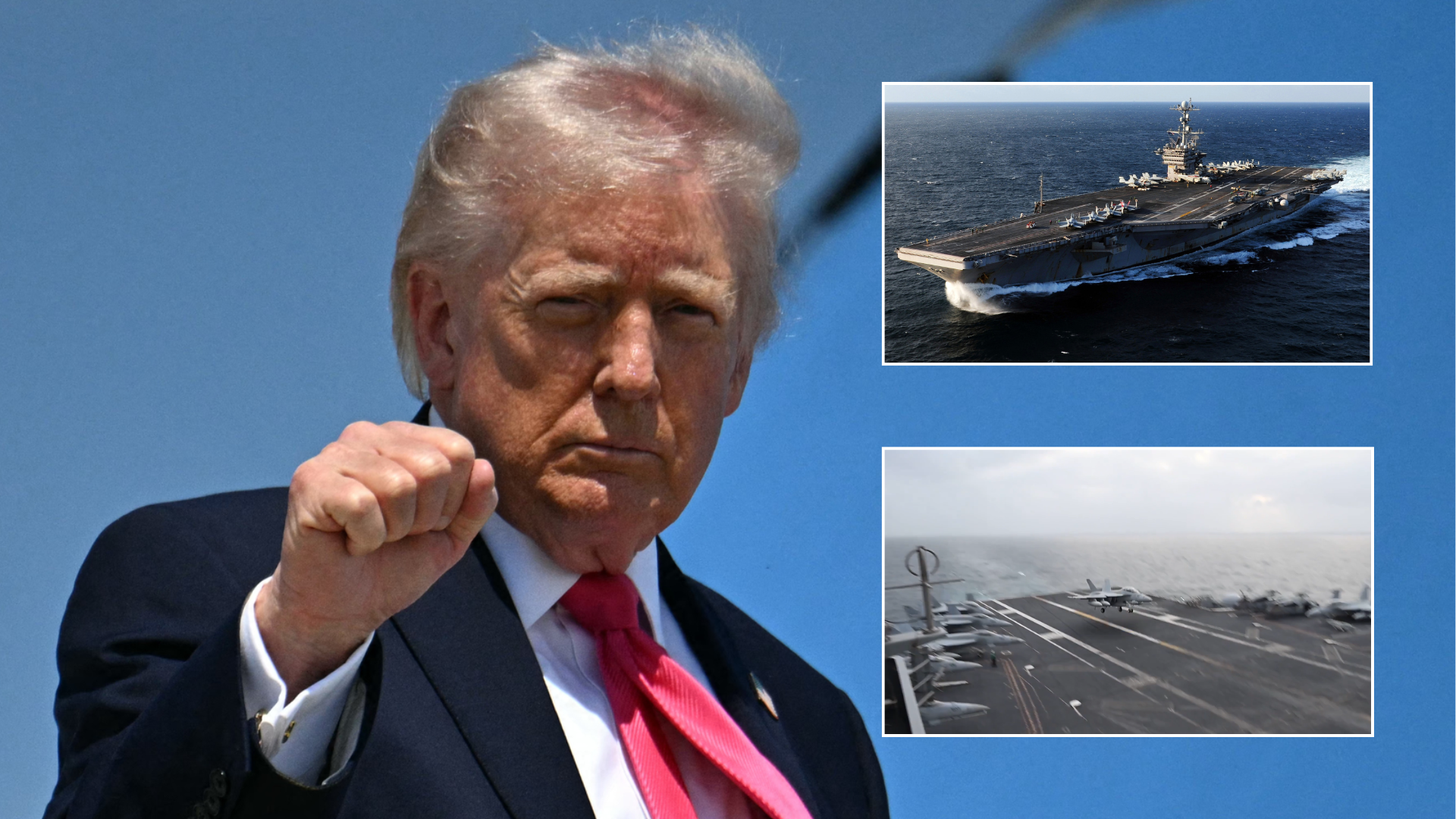 Third US aircraft carrier with 10,000 troops aboard sets sail for Middle East as Donald Trump prepares new Iran assault within weeks