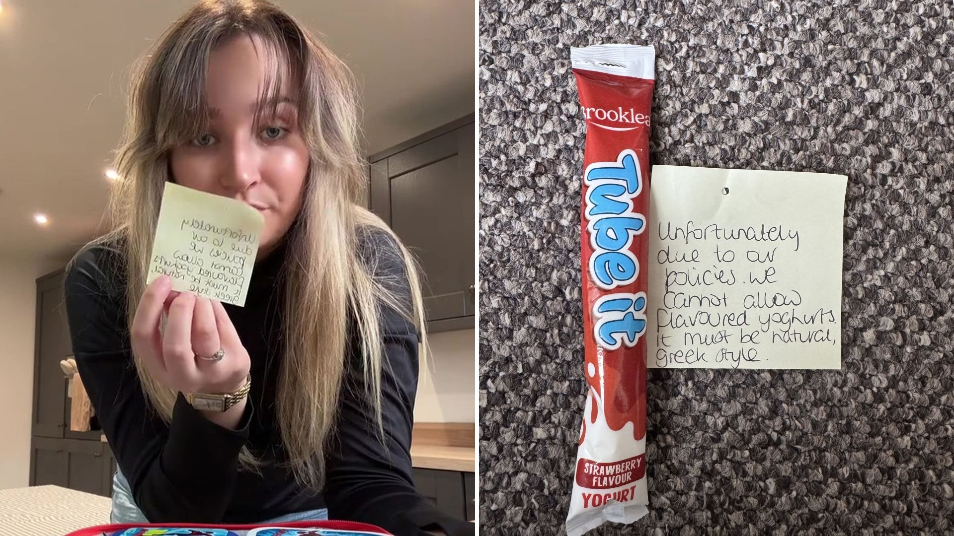 Mum's fury as toddler, three, sent home from nursery and told simple lunchbox staple is BANNED