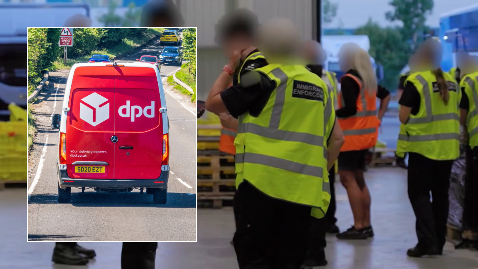 Eighteen illegal delivery workers arrested after immigration raid at DPD depot