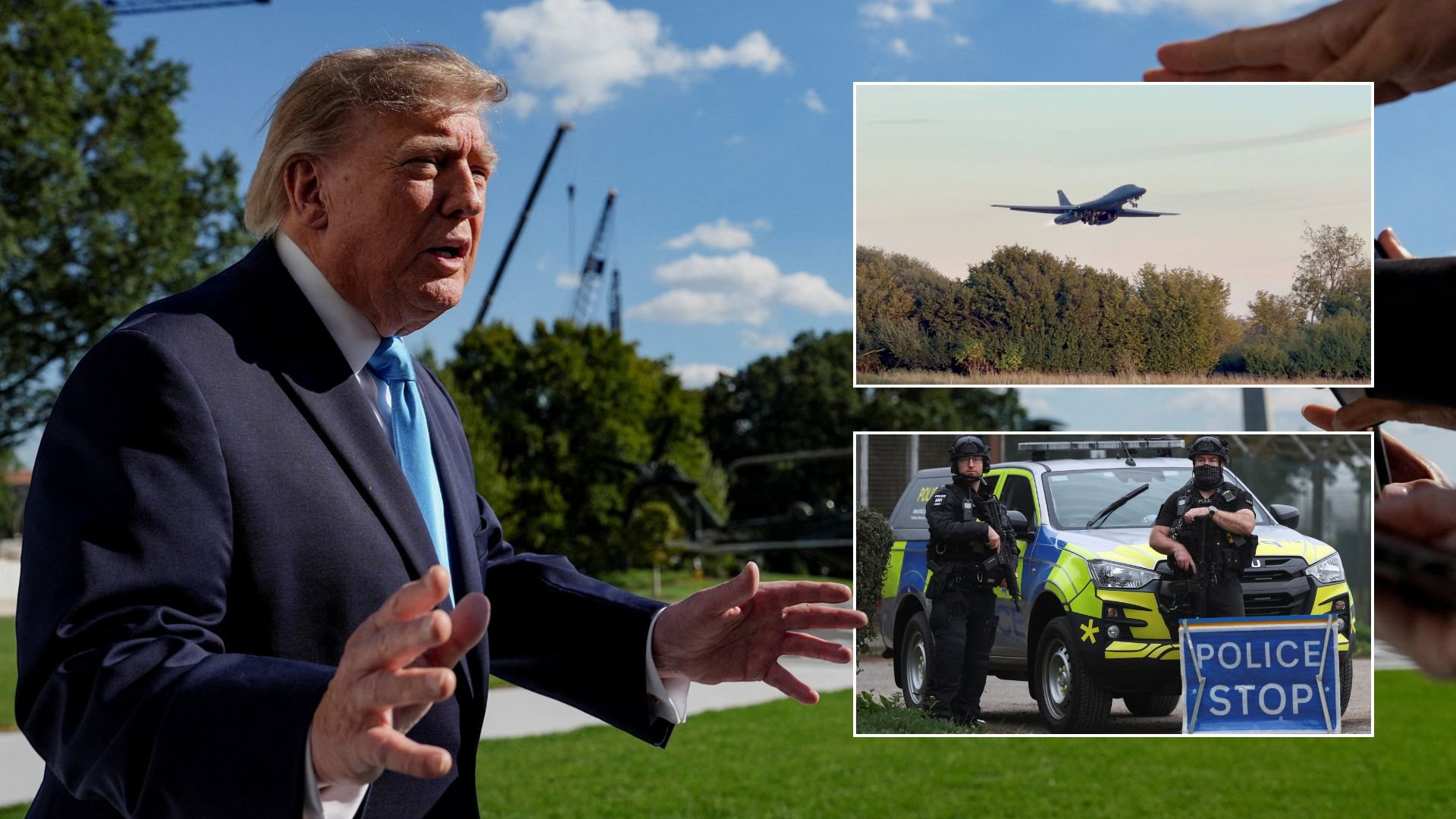Donald Trump reveals 'some threats' led to him pulling US bombers from RAF Fairford