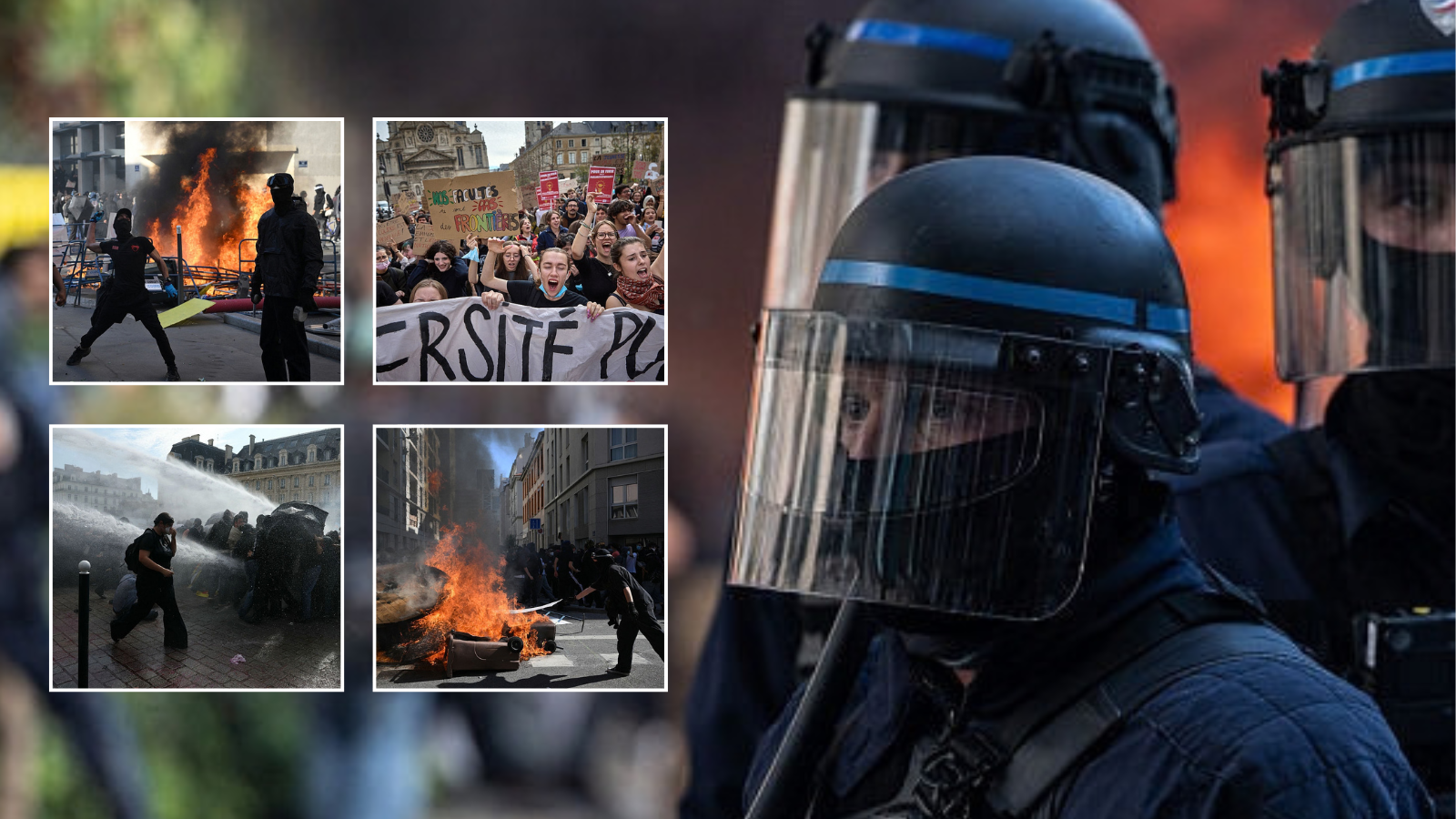 French government suspends stun grenades as student protests spread
