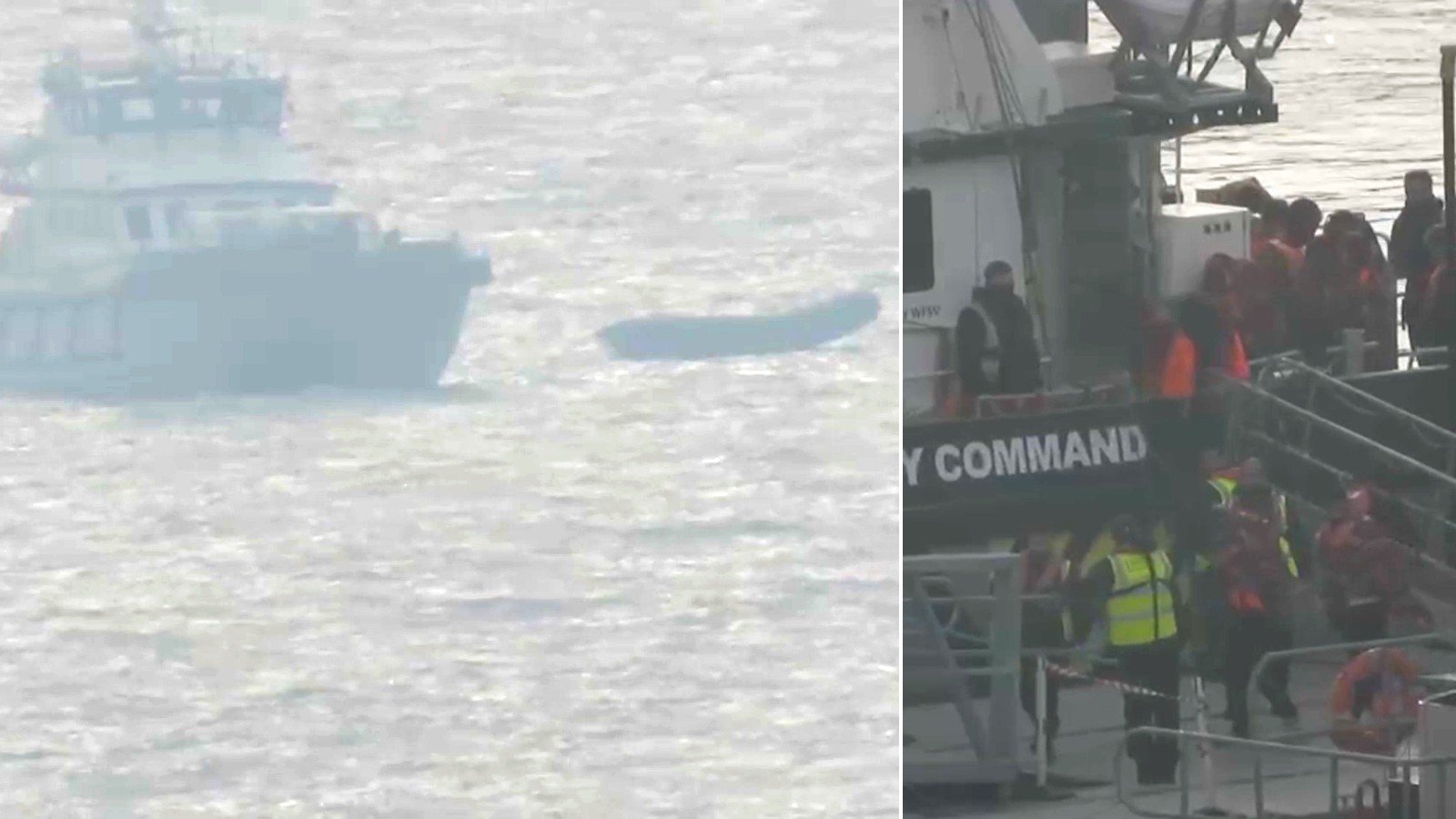 Border Force intercepts dinghy less than a MILE from Kent beach after illegal migrant on board dials 999