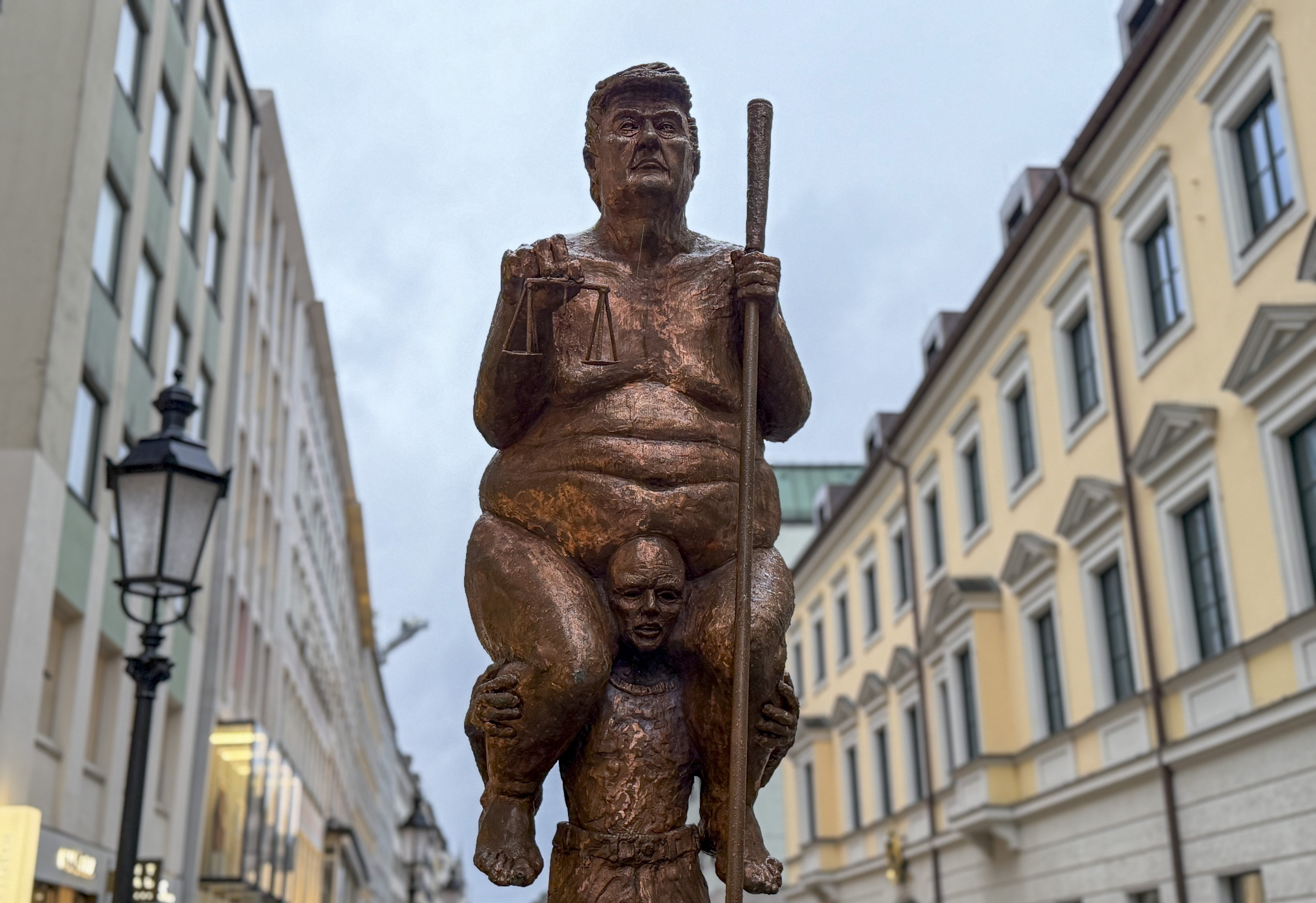 Naked Donald Trump statue named 'Orange Plague' unveiled outside European Parliament building