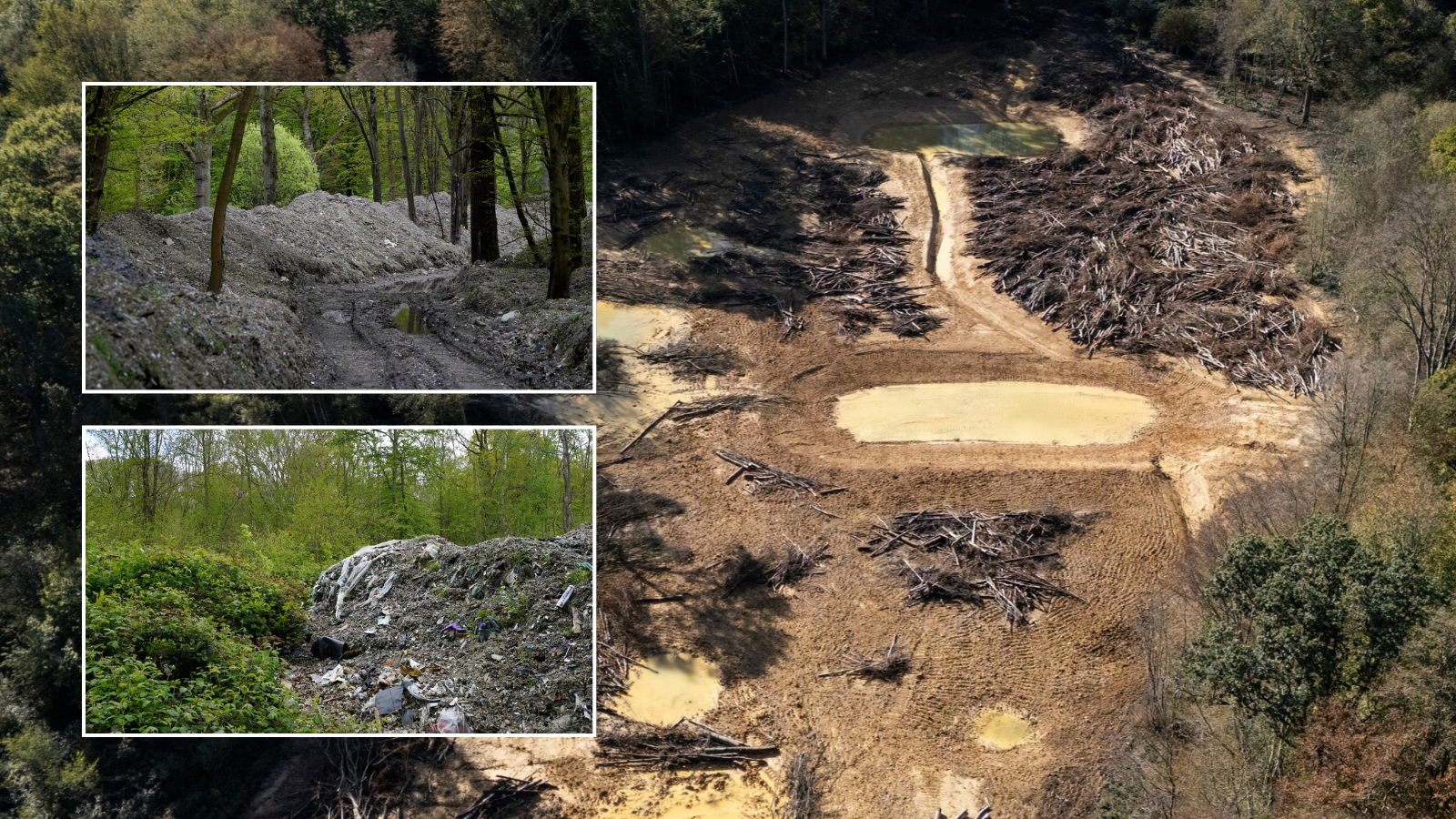 Historic Kent woodland cleared of 40,000 tonnes of illegal waste