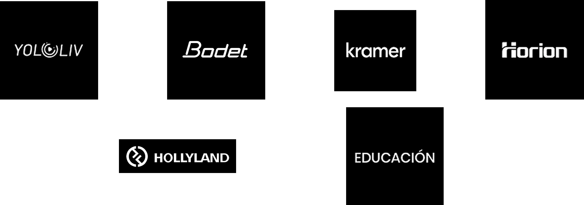 Marcas líderes: Hollyland, YoloLiv, Datavideo, BenQ, Horion, NEC, Bodet, Fohhn, Kramer