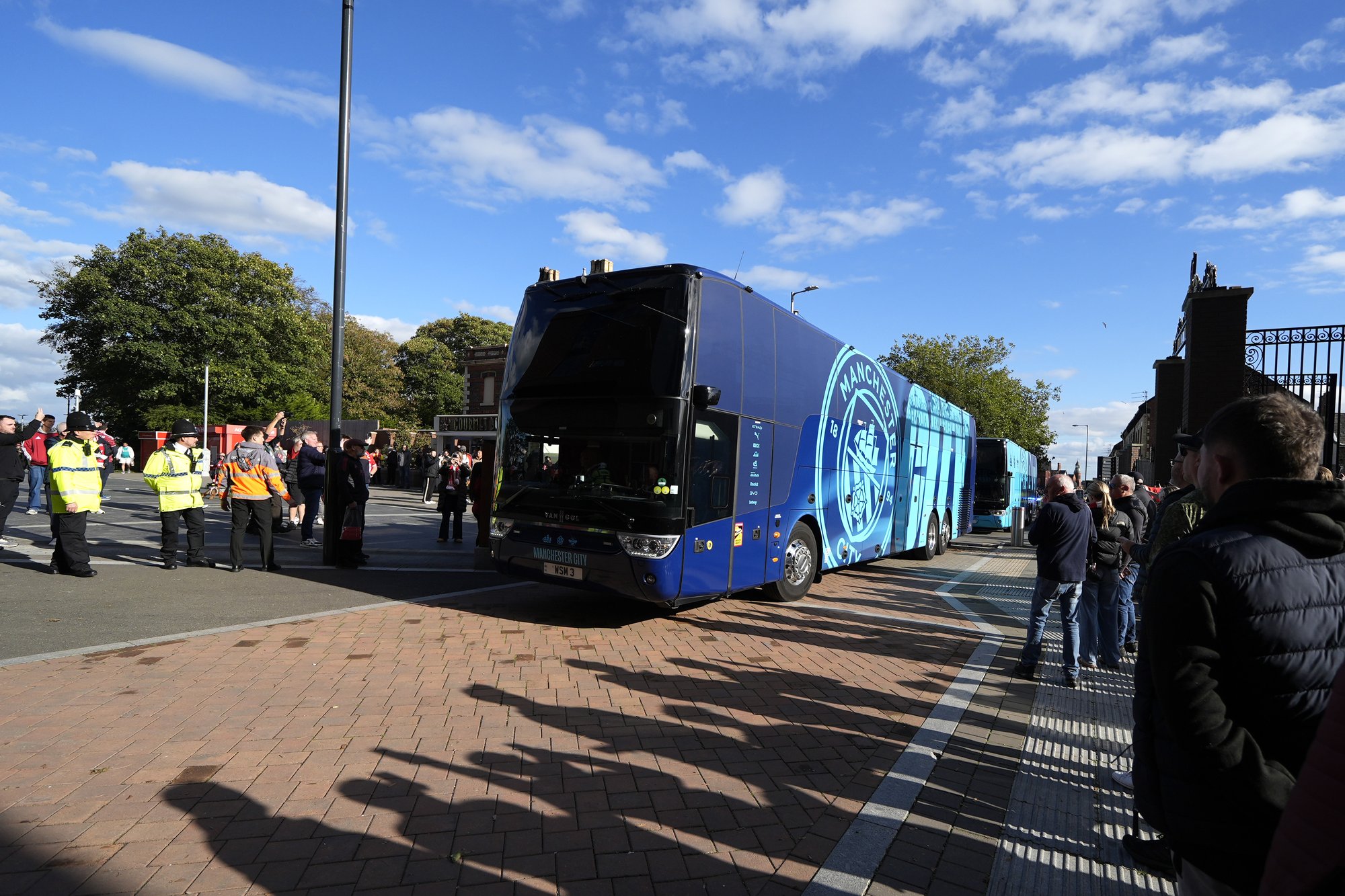 Manchester City team bus takes alternative route into Anfield and avoids hostile welcome