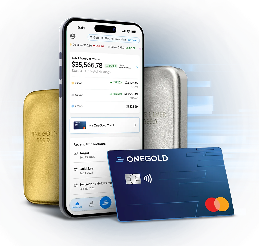 OneGold mobile application and debit/rewards card