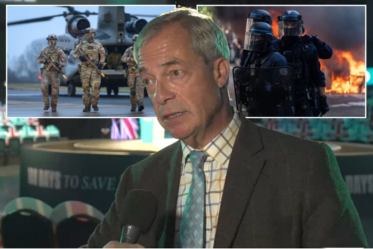 Nigel Farage backs deploying British Army if 'intolerant' left holds French-style riots in UK