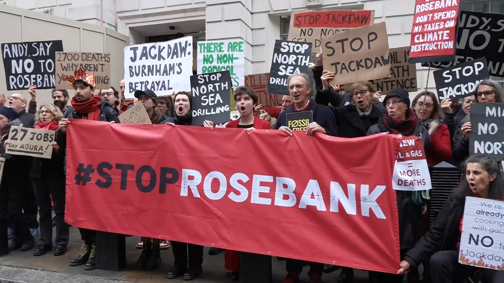 Protesters descend on Department of Energy after Labour's Jackdaw approval