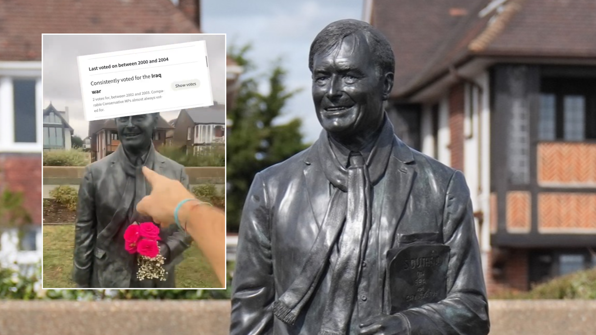 Pro-Palestine activist shares video of man spitting on David Amess statue as police called to investigate 'sickening act'