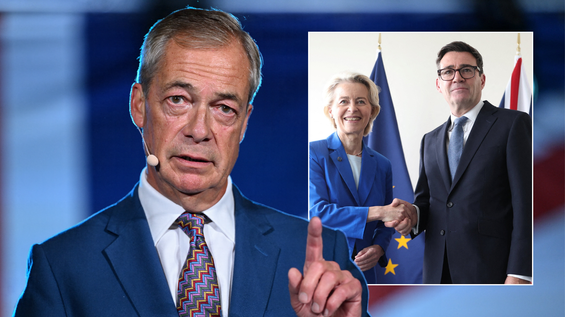 Nigel Farage accuses Andy Burnham of 'Brexit betrayal' over plot to reimpose free movement with EU