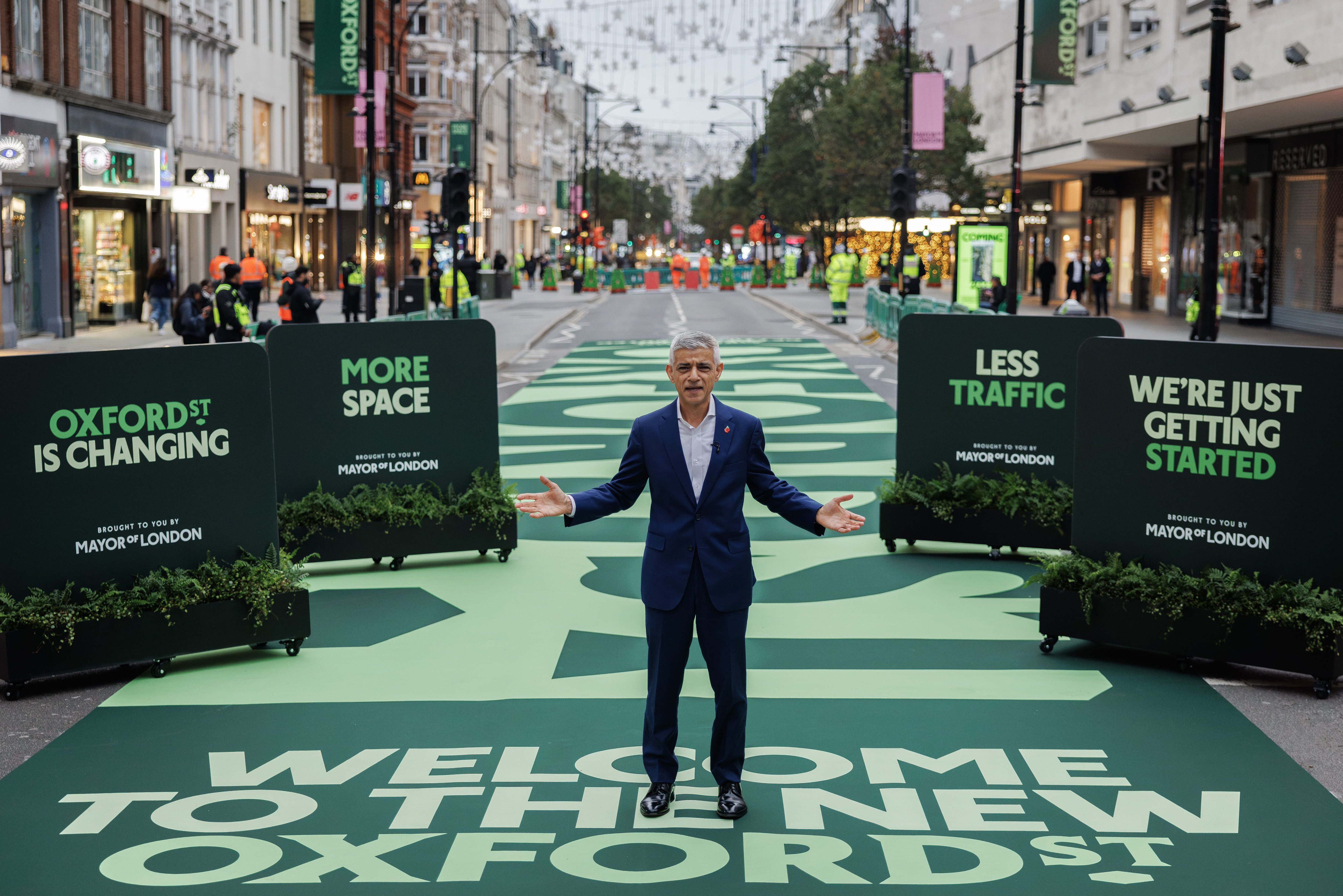Oxford Street bans vehicle traffic as Sadiq Khan praises 'truly momentous' day for London