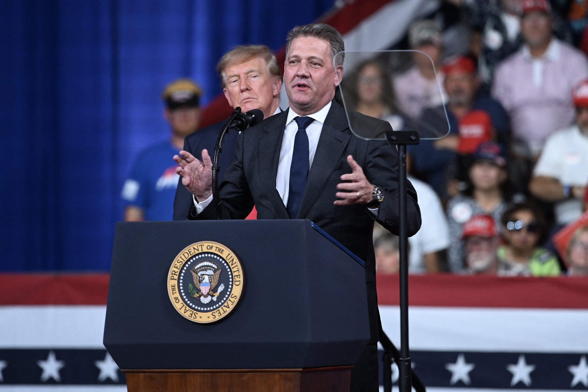 Audi boss slammed for appearing alongside Donald Trump after confirming $4bn US investment