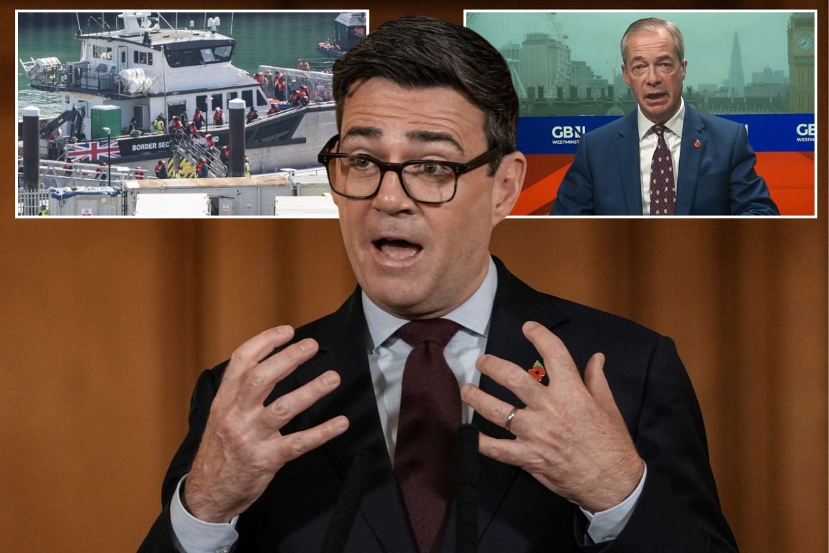 'He's wrong!' Nigel Farage fumes at Andy Burnham over 'misleading' small boat Brexit blame game