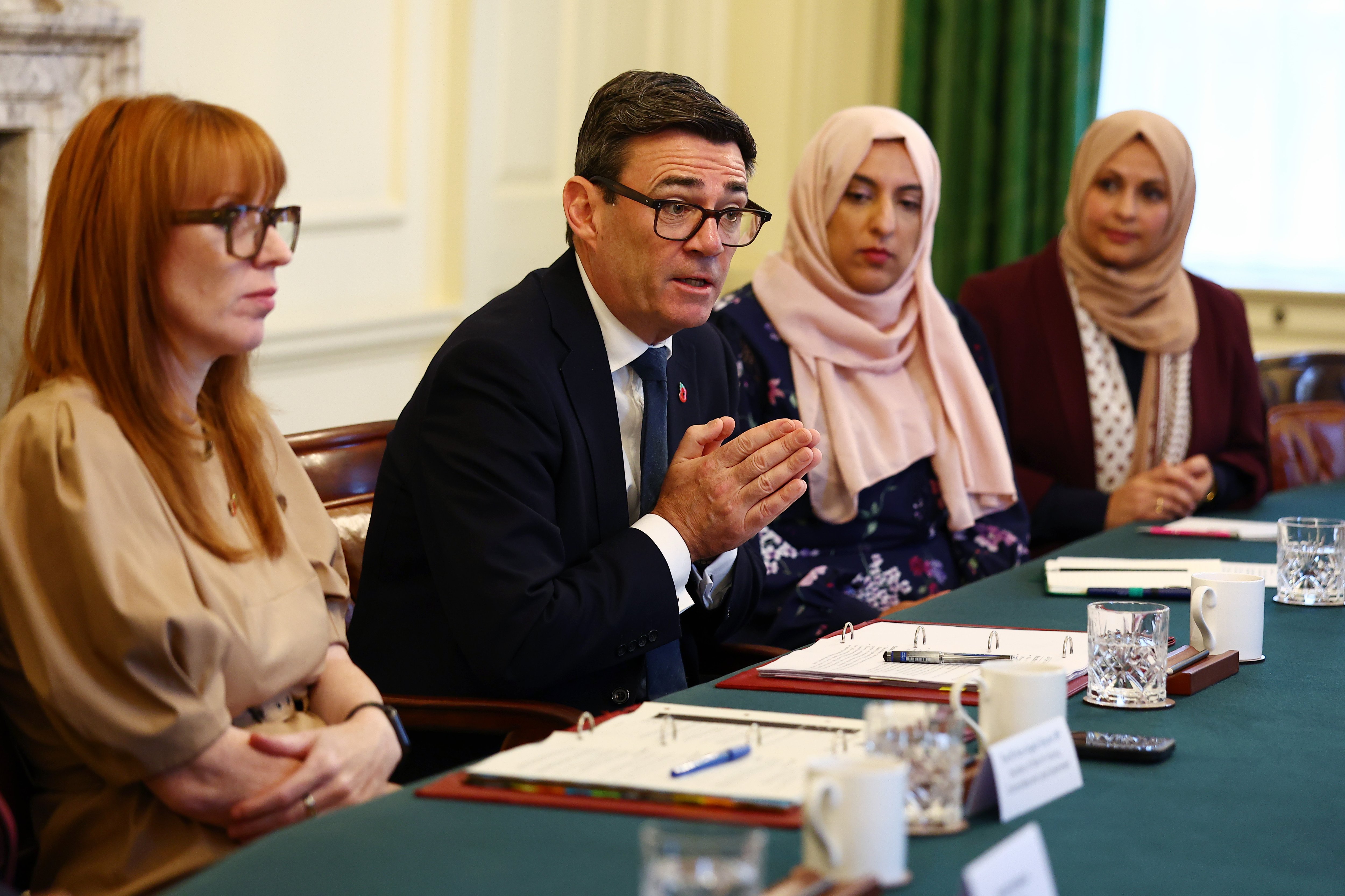 Andy Burnham meets Muslim leaders and takes veiled swipe at Nigel Farage: 'Completely unacceptable!'