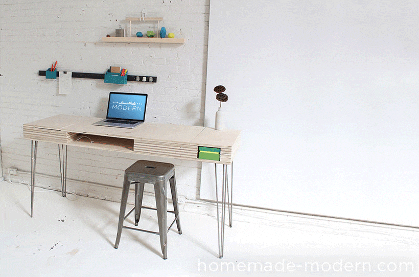 How to Build a StorageLoaded Flip Desk [VIDEO] Home diy, Diy desk